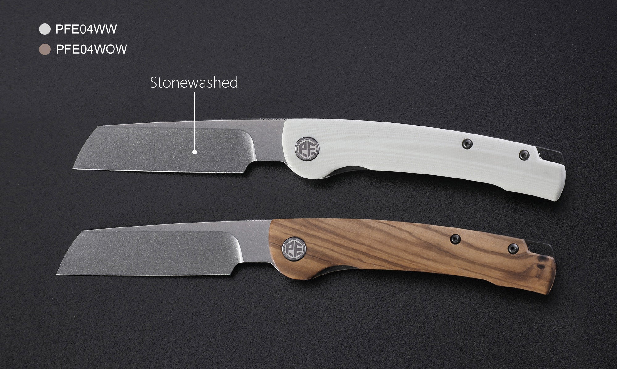 Petrified Fish PFE04 Scholar ,3.7" 154CM Satin/Stonewashed Blade,  Front Flipper Liner lock Folding knife