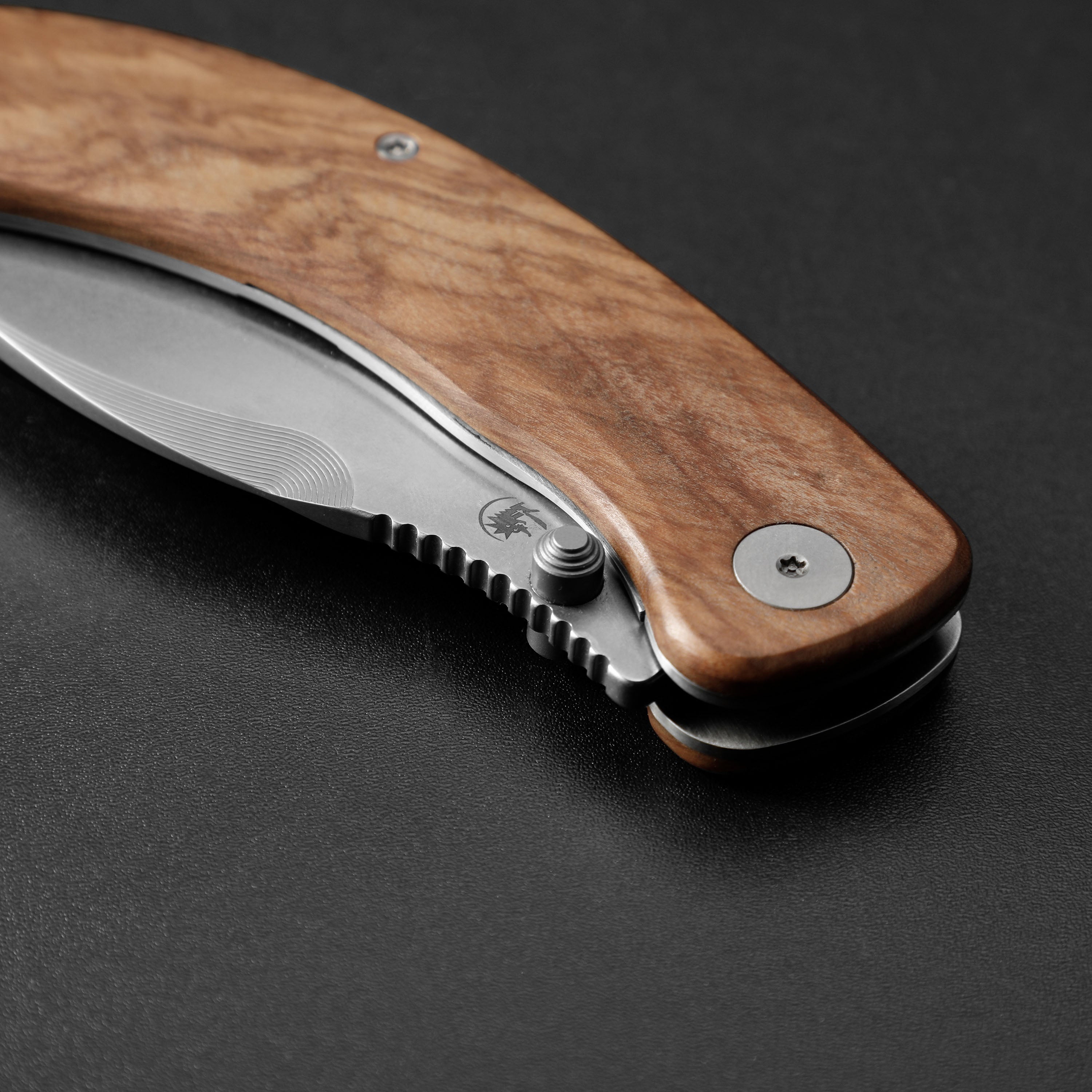 Petrified Fish PFB06 - Zonda, 3.74" 14C28N Steel Blade, G10/Wood Handle, Liner Lock Folding knife