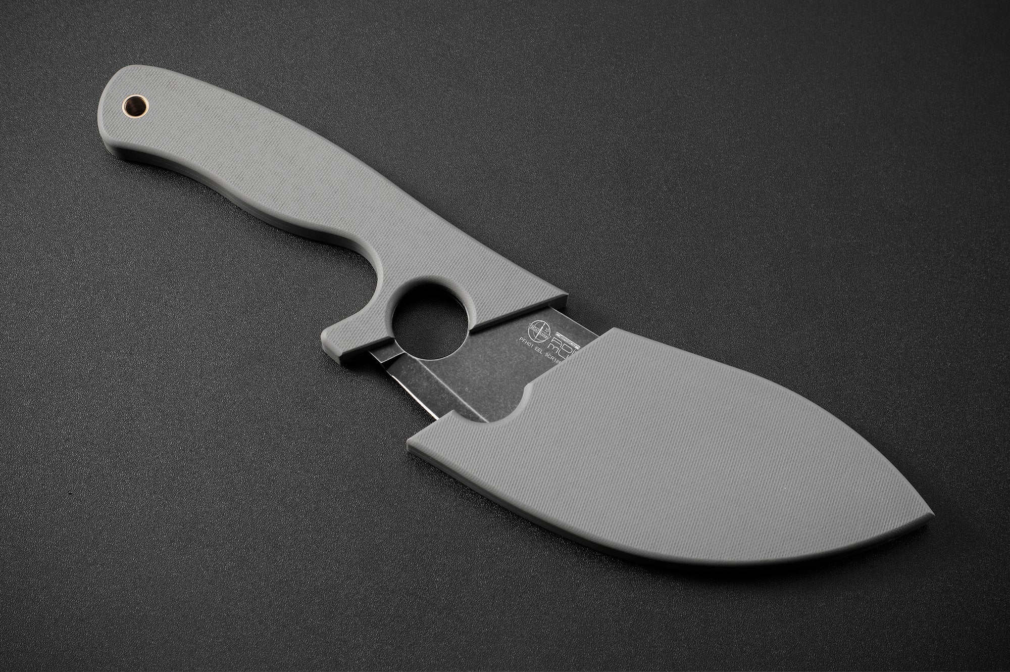 Petrified Fish PFH01 EEL , 3.46" 9CR18MOV Steel Blade, G10 Handle, Multifunctional Fixed Blade knife