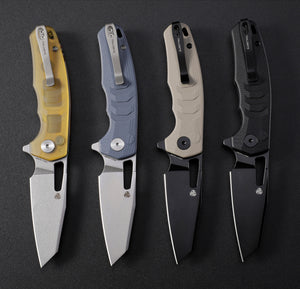 Petrified Fish PFE17-Trilobite , 3.03" 14C28N Steel Blade, G10/ULTEM Handle, Flipper Button lock Folding knife