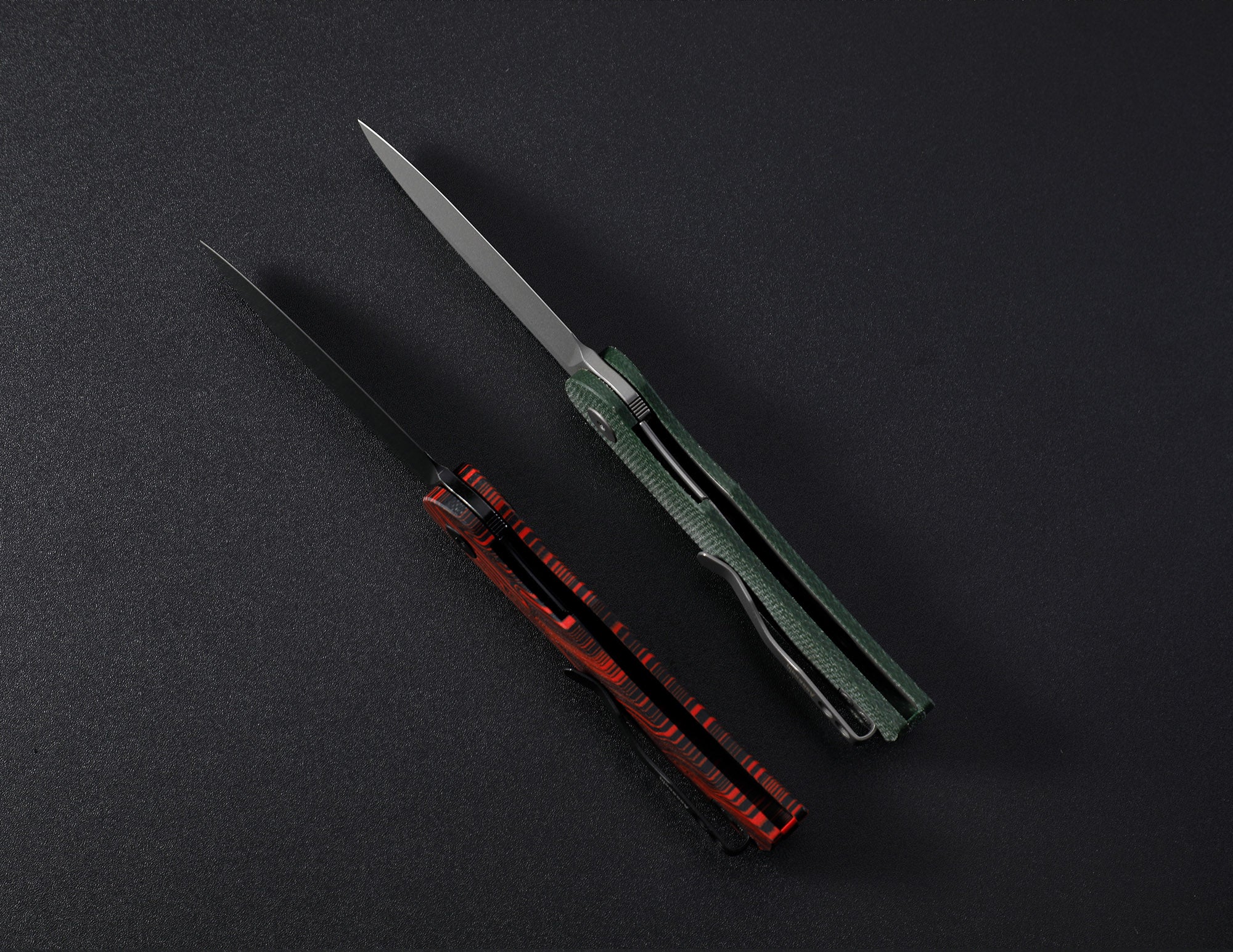 Petrified Fish PFE16 Elcamino , 3.15" N690 Steel Blade, Micarta/Gmascus/Aluminum Handle, Front Flipper Liner lockFolding knife