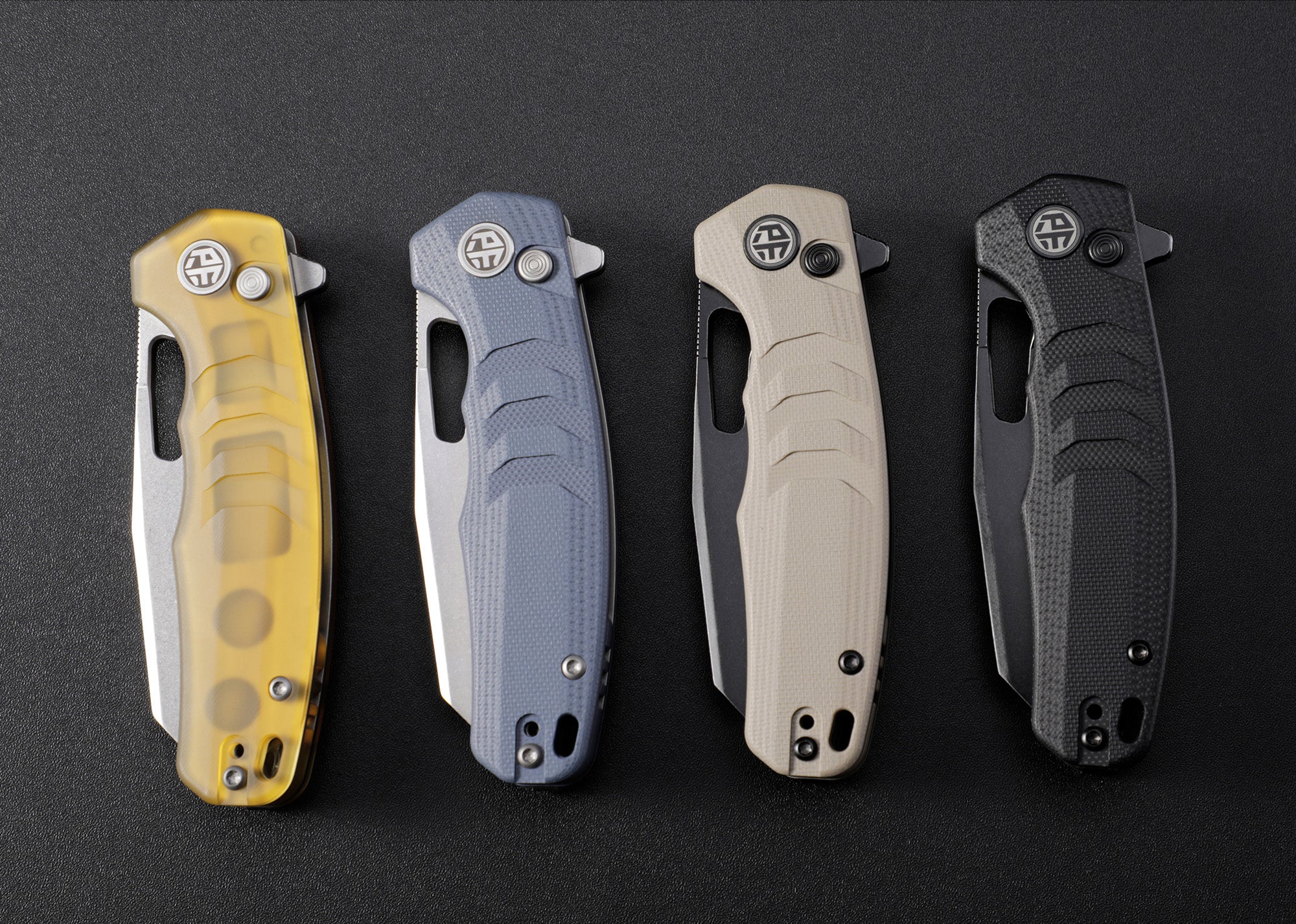 Petrified Fish PFE17-Trilobite , 3.03" 14C28N Steel Blade, G10/ULTEM Handle, Flipper Button lock Folding knife