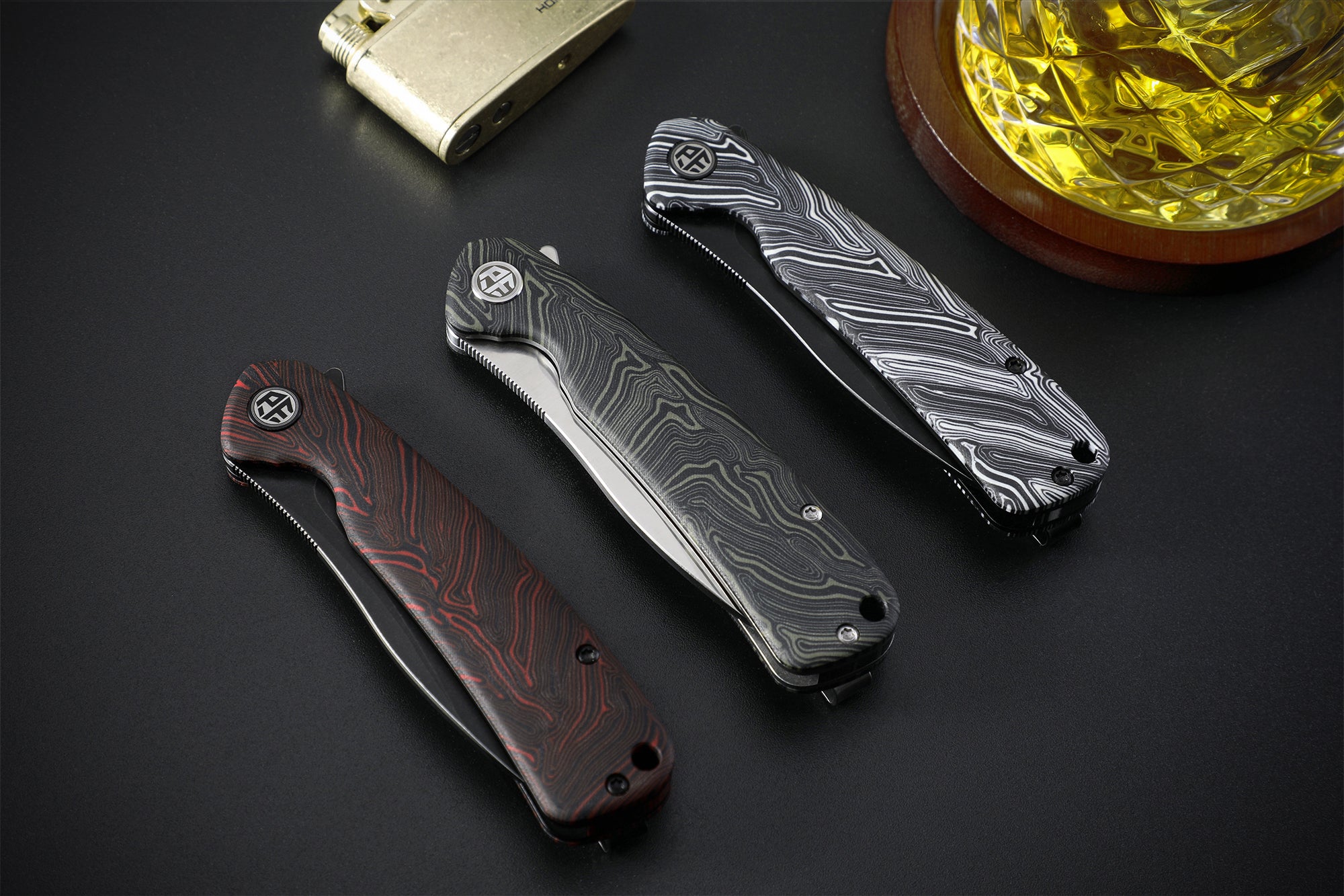 Petrified Fish PFE14 Rogue ,3.43" 154CM Steel Blade, 114g G10 Handle, Flipper Liner lock Folding knife