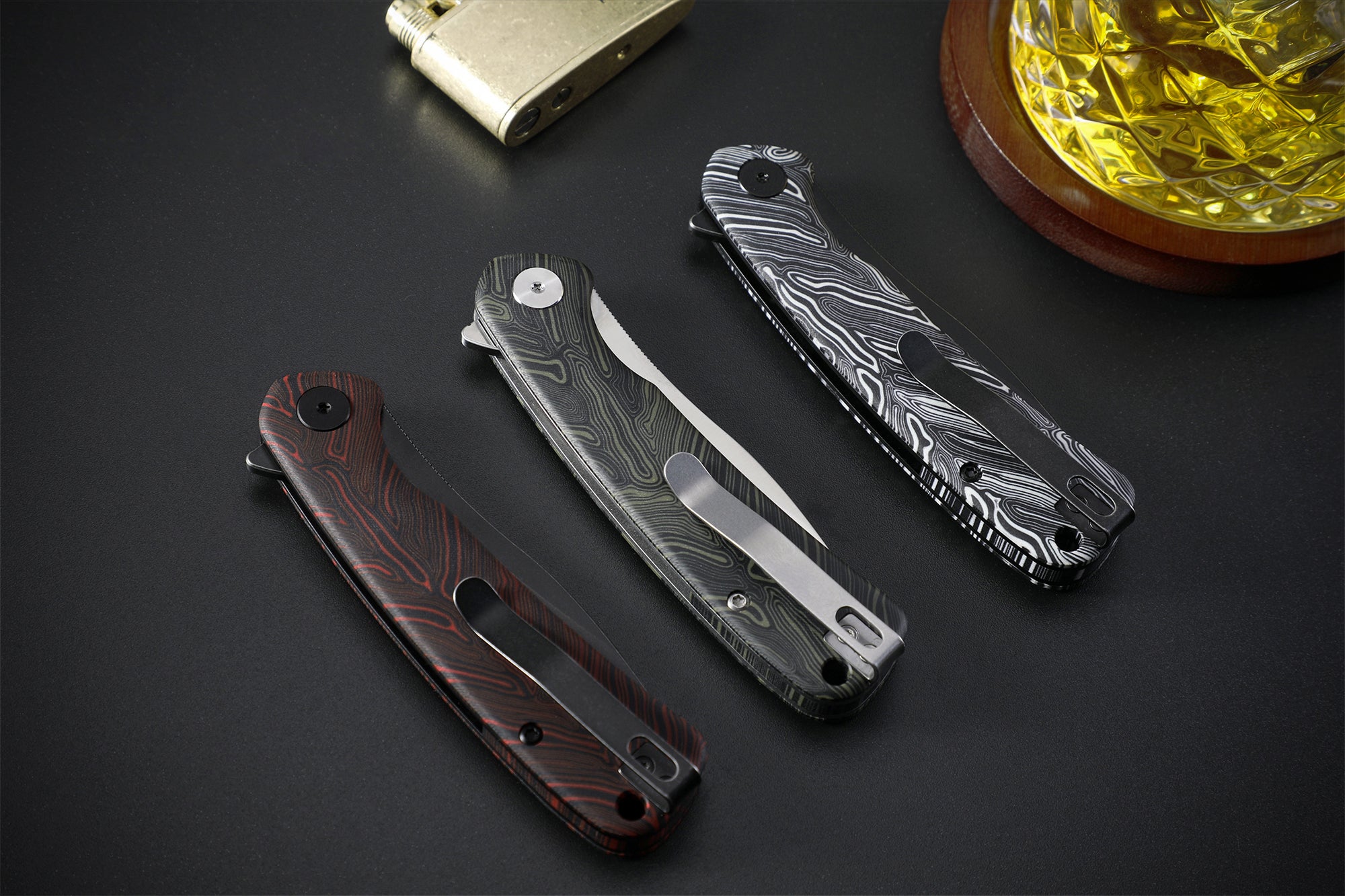 Petrified Fish PFE14 Rogue ,3.43" 154CM Steel Blade, 114g G10 Handle, Flipper Liner lock Folding knife