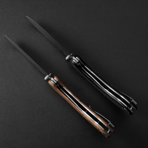 Petrified Fish PFB06 - Zonda, 3.74" 14C28N Steel Blade, G10/Wood Handle, Liner Lock Folding knife