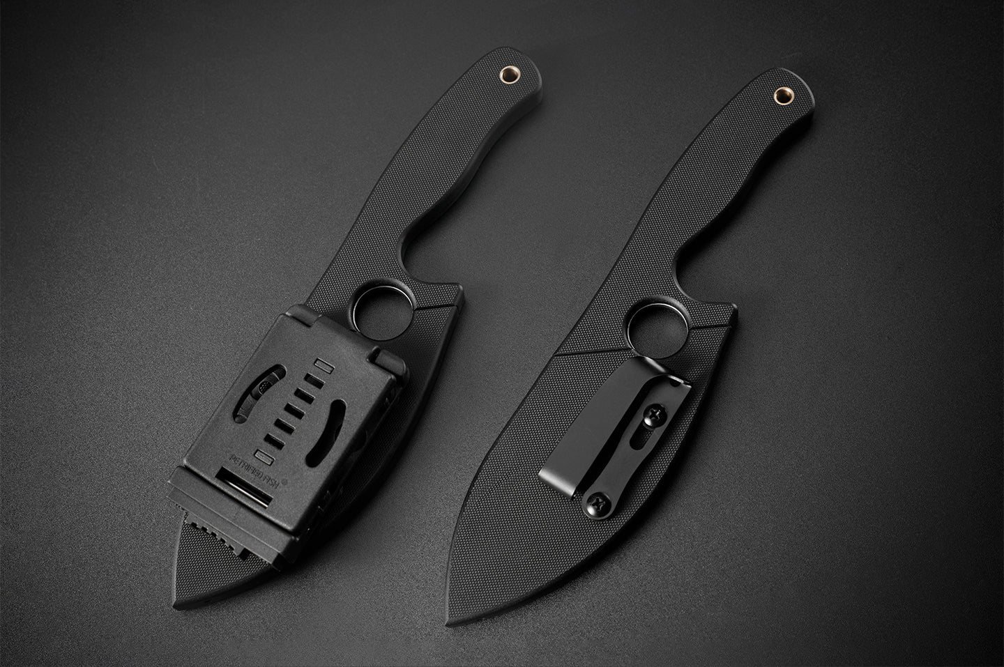 Petrified Fish PFH01 EEL , 3.46" 9CR18MOV Steel Blade, G10 Handle, Multifunctional Fixed Blade knife