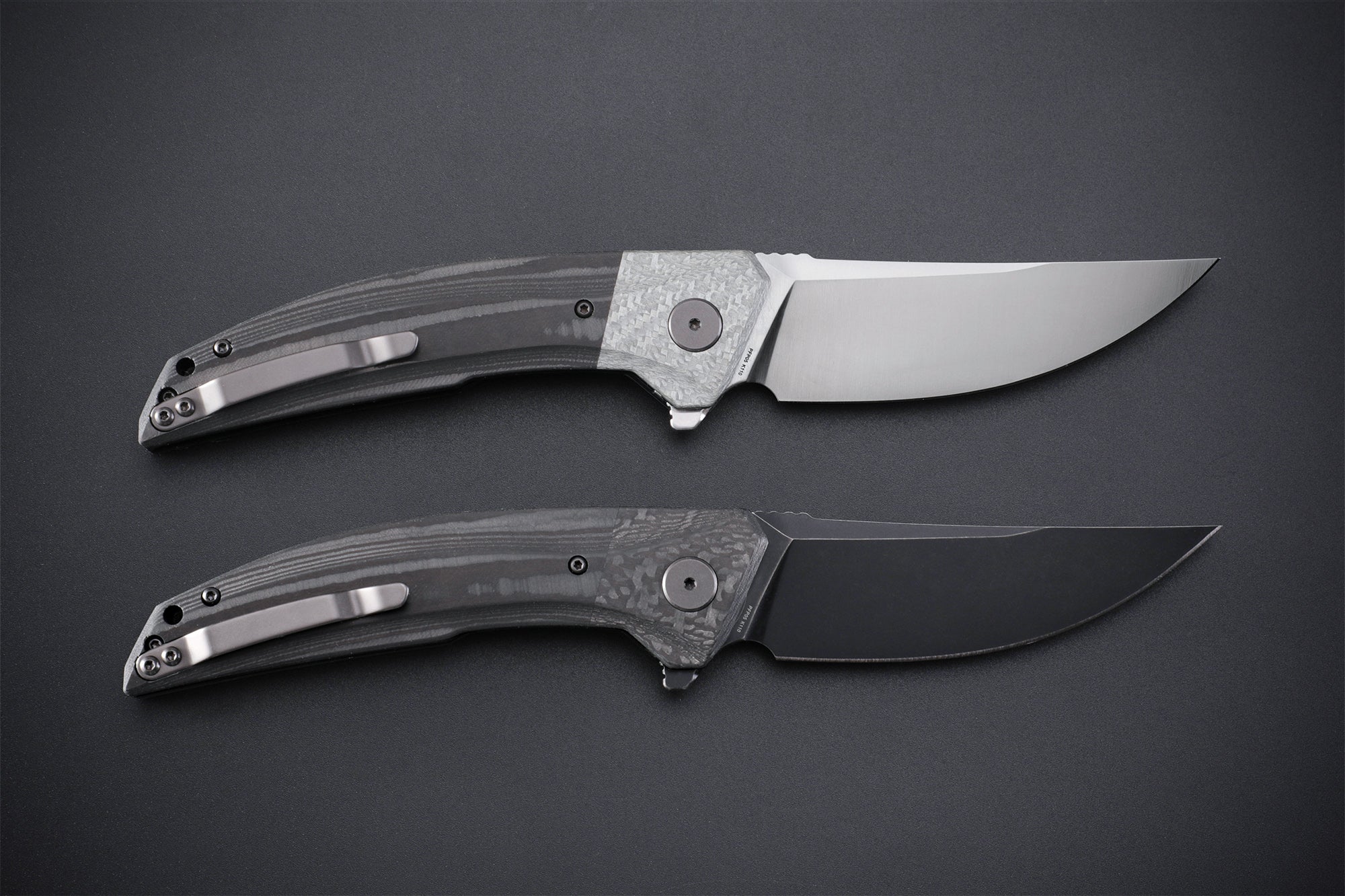 Petrified Fish PFP05 Deepsea ,3.66” K110 Blade,Carbon fiber/Micarta/Carbon fiber&G10 Handle Flipper Liner lock Folding knife