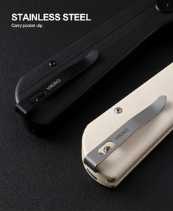 Petrified Fish PFP07 Viking  ,3.62" K110 Satin Blade, 123g G10 Handle Front Flipper Liner lock Folding knife