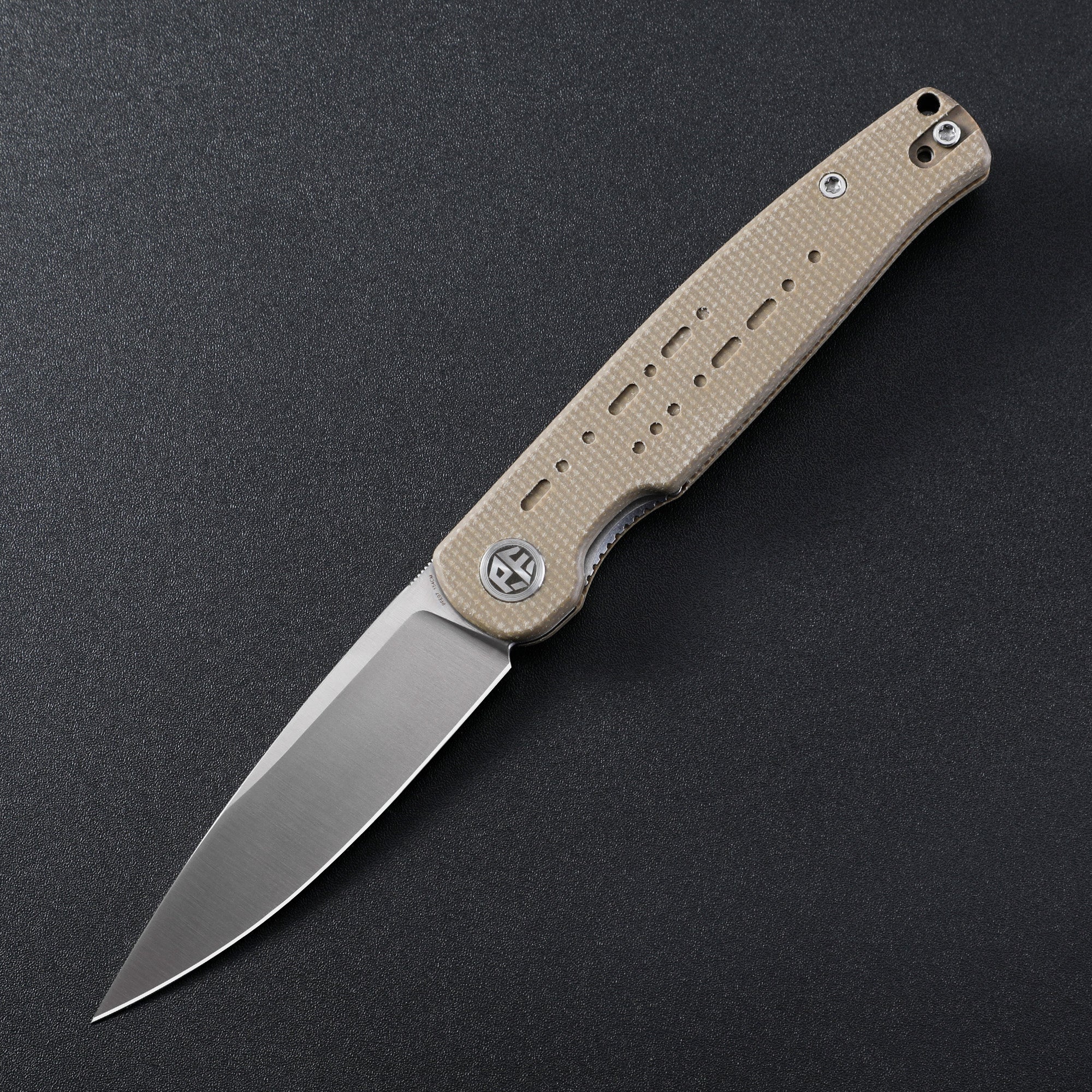 Petrified Fish PFE07 Morse ,3.31" 154CM Satin Blade, 85g G10 Handle Front Flipper Liner lock  Folding knife