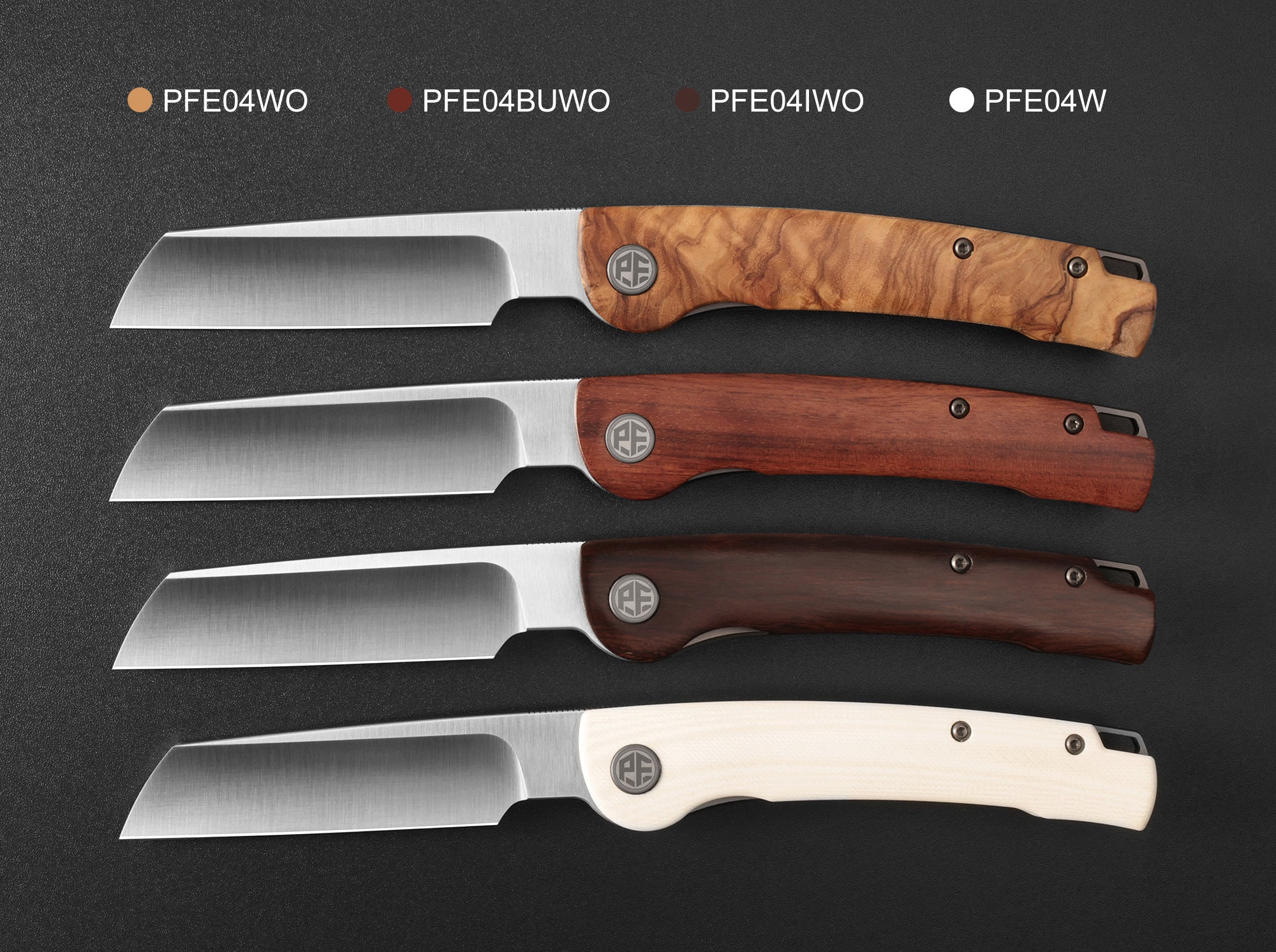 Petrified Fish PFE04 Scholar ,3.7" 154CM Satin/Stonewashed Blade,  Front Flipper Liner lock Folding knife