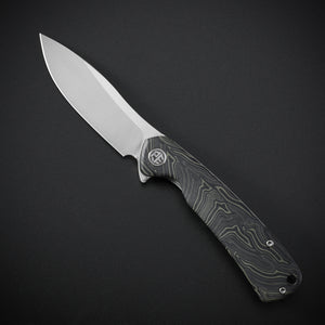 Petrified Fish PFE14 Rogue ,3.43" 154CM Steel Blade, 114g G10 Handle, Flipper Liner lock Folding knife