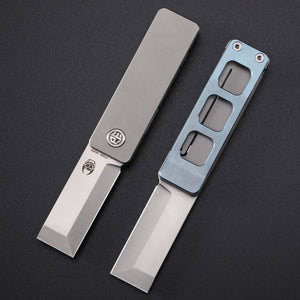Petrified Fish PFE09 Cash ,1.81" 14C28N Satin Blade, 48g Titanium Handle Front Flipper Folding knife