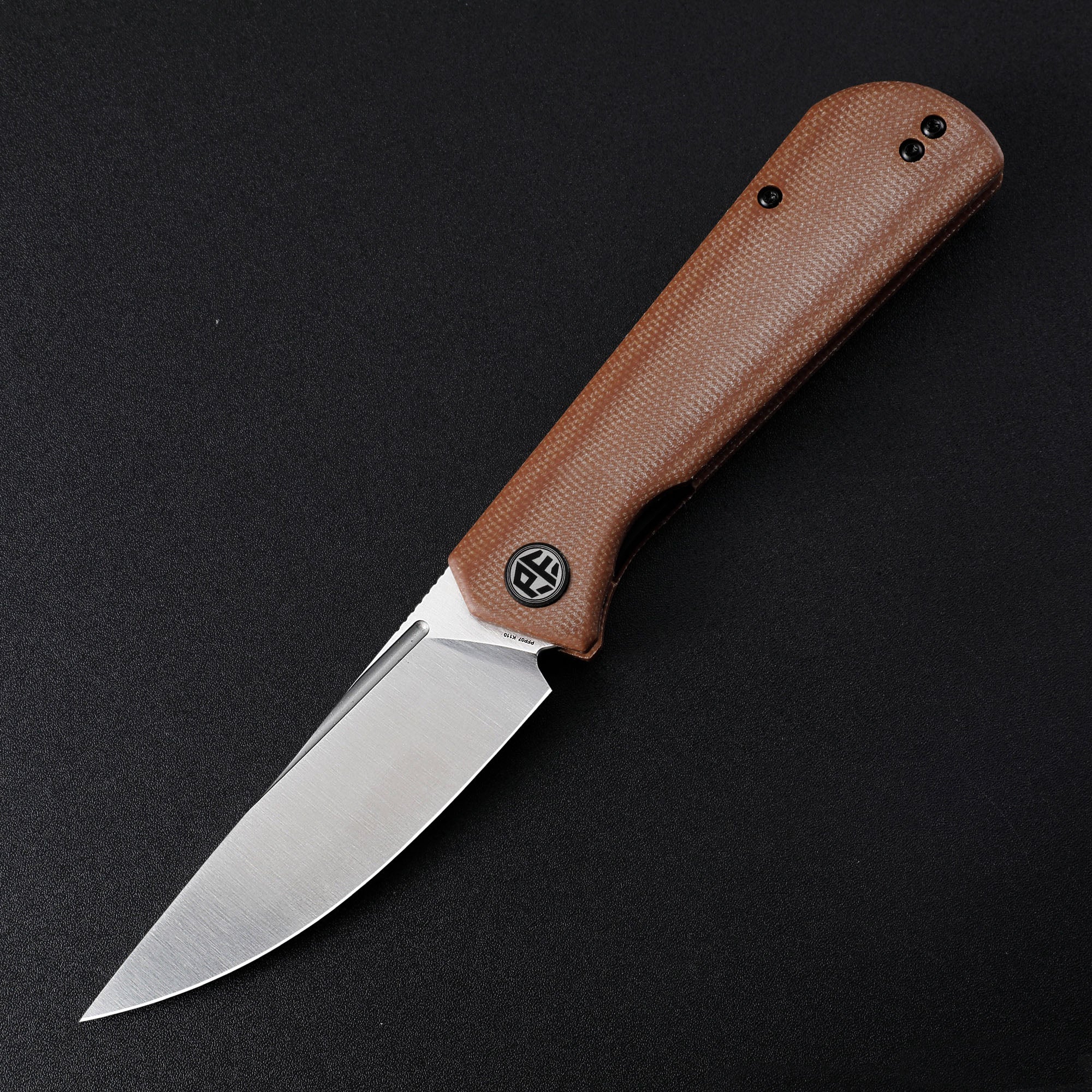 Petrified Fish PFP07 Viking  ,3.62" K110 Satin Blade, 123g G10 Handle Front Flipper Liner lock Folding knife