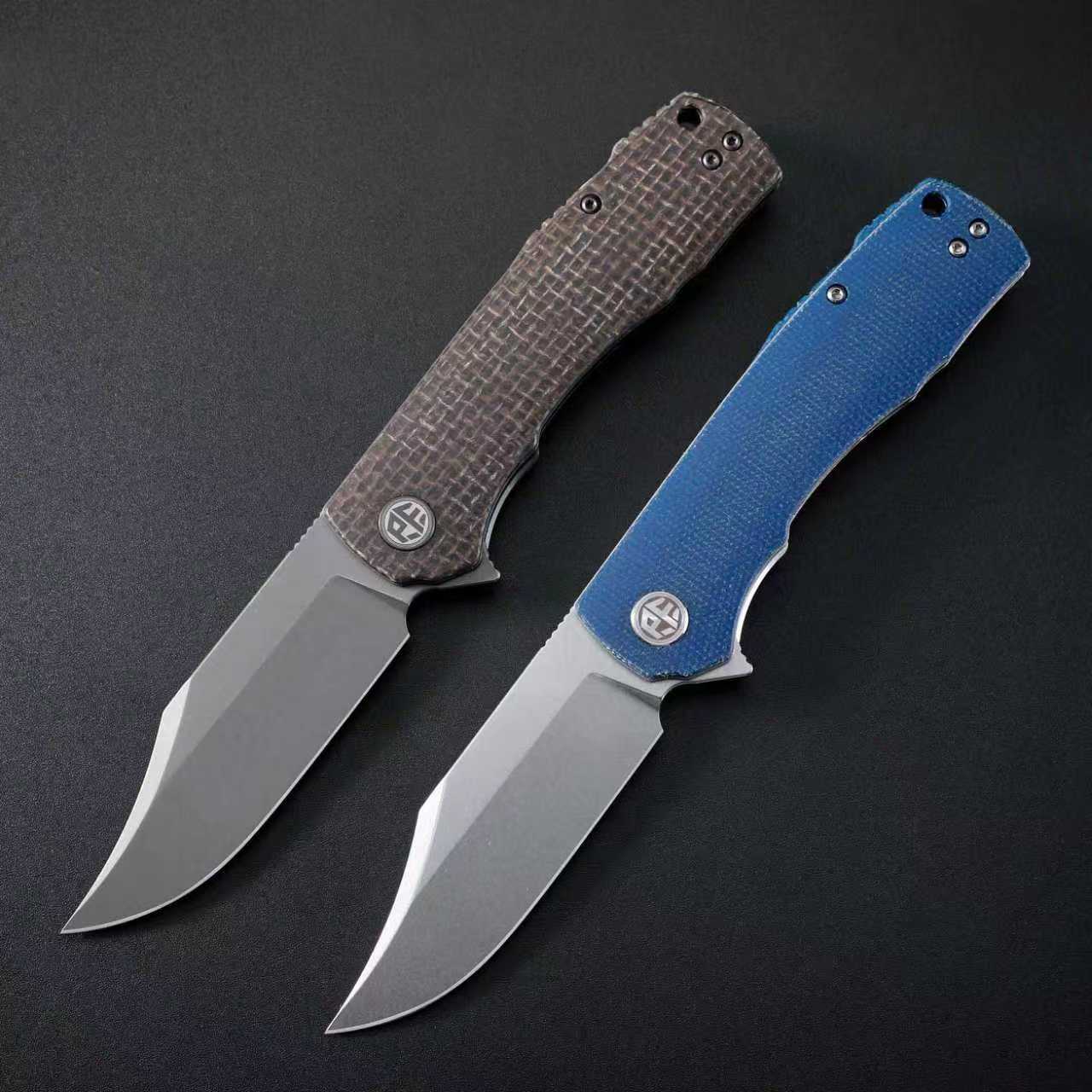 Petrified Fish PFP03 Victor ,3.58" K110 Satin Blade,140g Micarta Handle Flipper Liner lock Folding knife