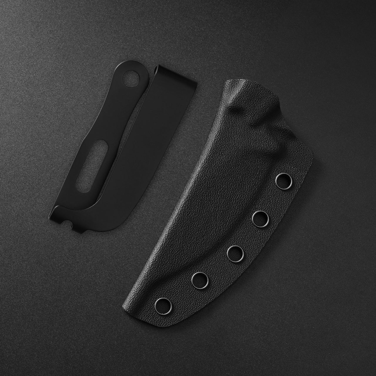 Petrified fish Handle Scale and Kydex Sheath for PFE18-Bison L