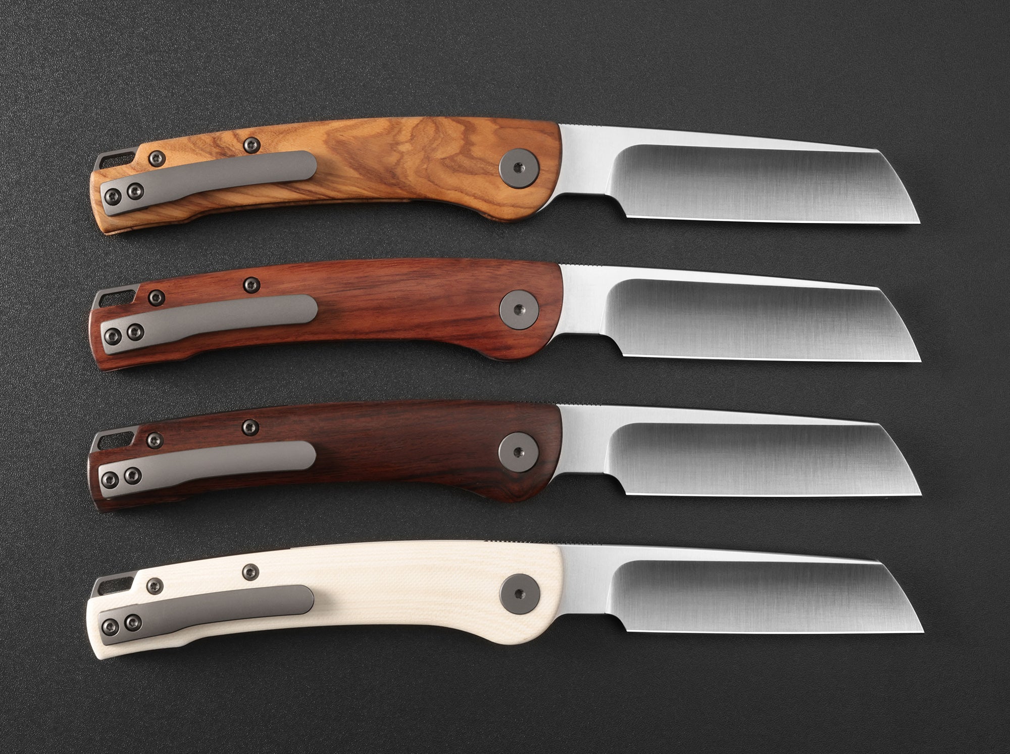 Petrified Fish PFE04 Scholar ,3.7" 154CM Satin/Stonewashed Blade,  Front Flipper Liner lock Folding knife