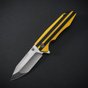 Petrified Fish PFP08 Mocado ,3.58" K110 Satin Blade, 160g G10 Handle Flipper Liner lock Folding knife