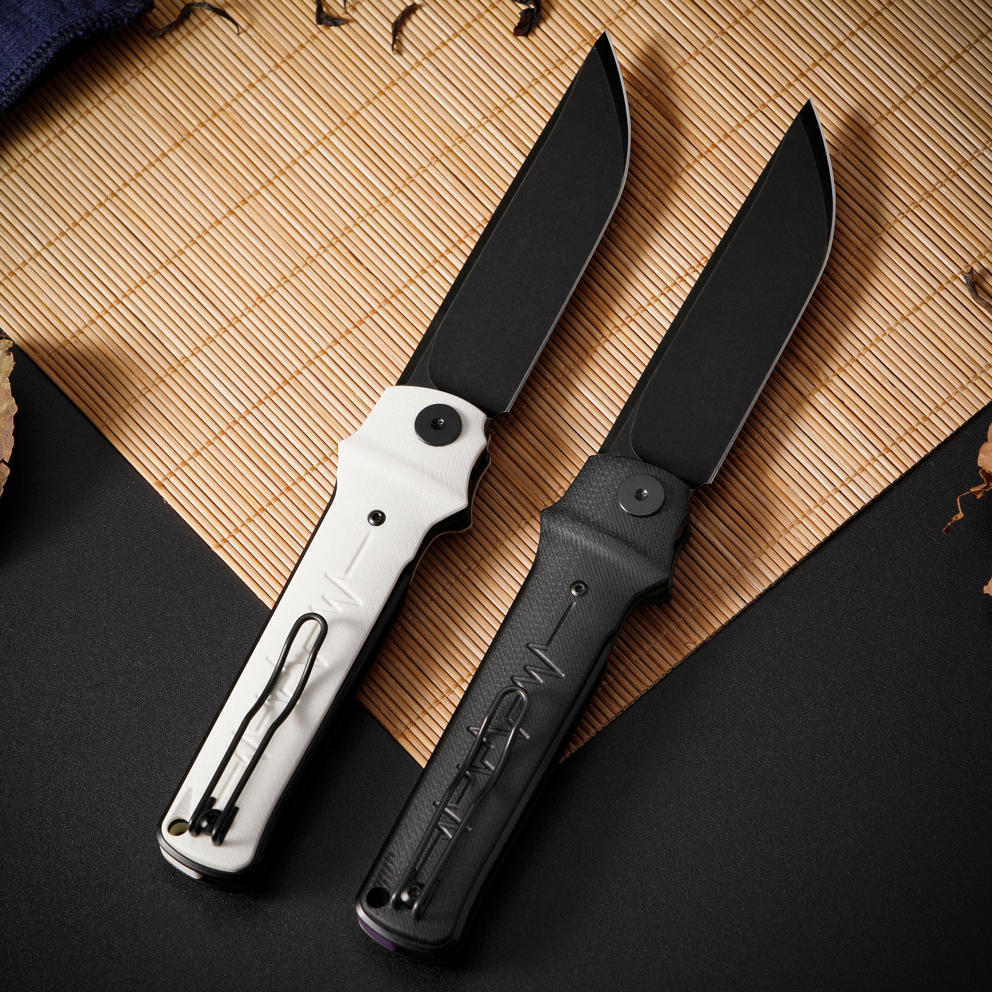 Petrified Fish PFB04 Tena , 3.82" D2 Steel Blade, G10 Handle, Front Flipper Liner lock Folding knife