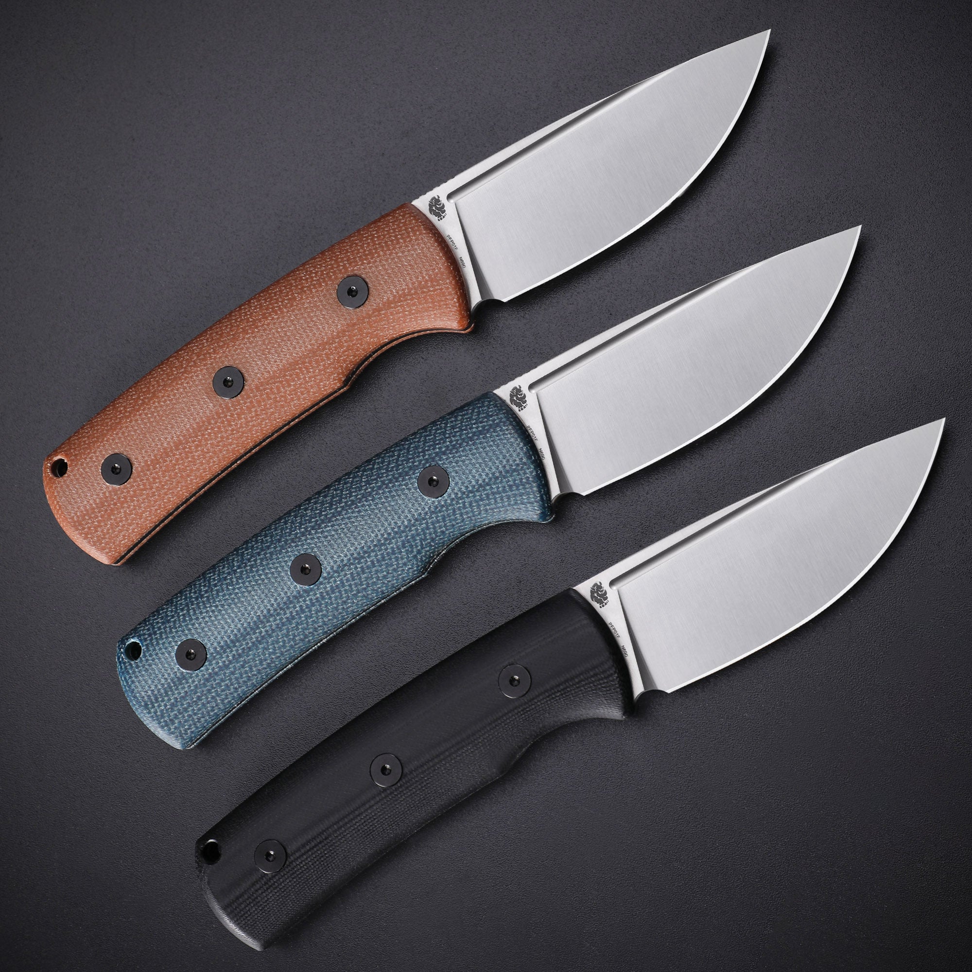 Petrified Fish PFP01F Beluga ,3.62" N690 Satin Blade, 166g G10/Micarta Handle Fixed Blade Knife