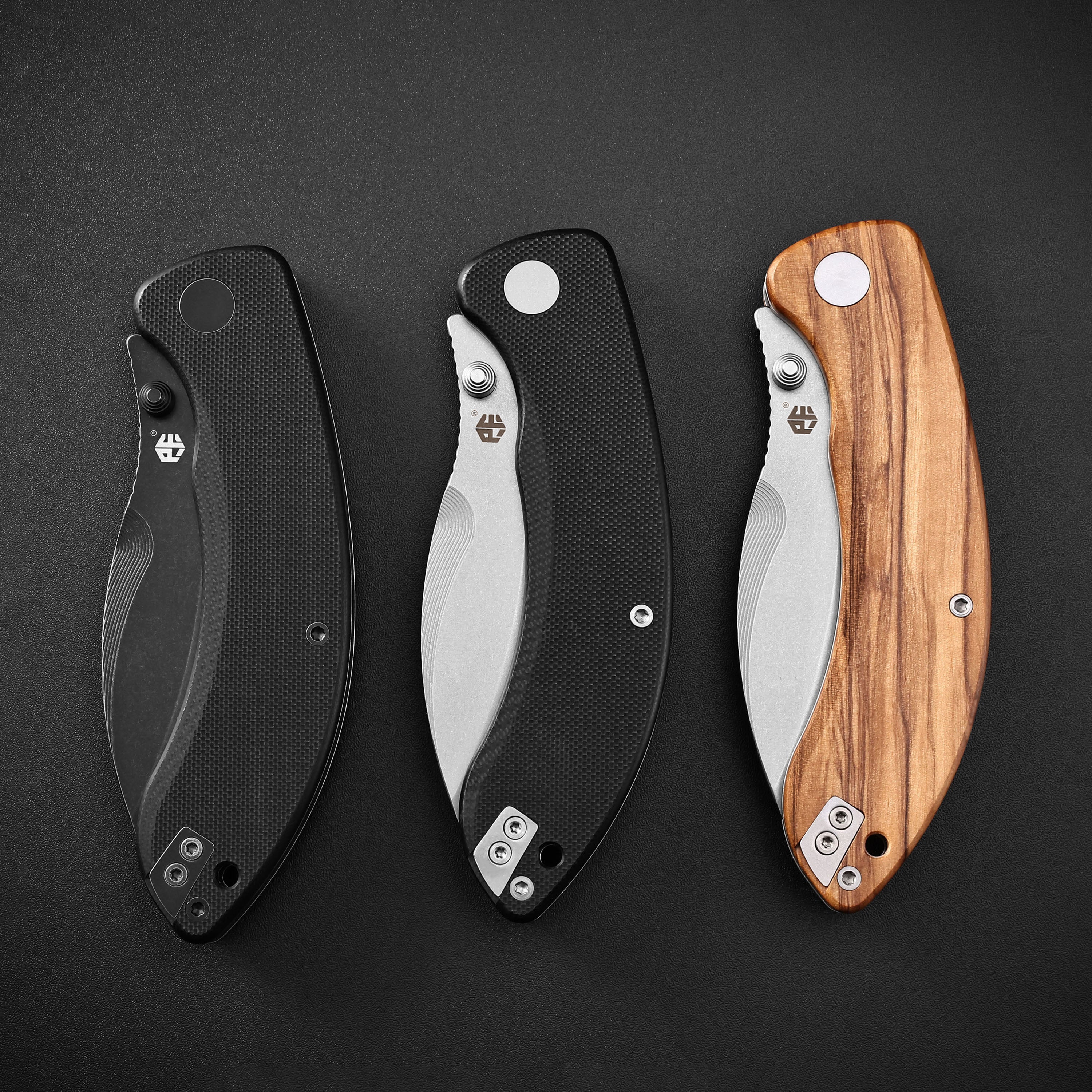 Petrified Fish PFB06 - Zonda, 3.74" 14C28N Steel Blade, G10/Wood Handle, Liner Lock Folding knife