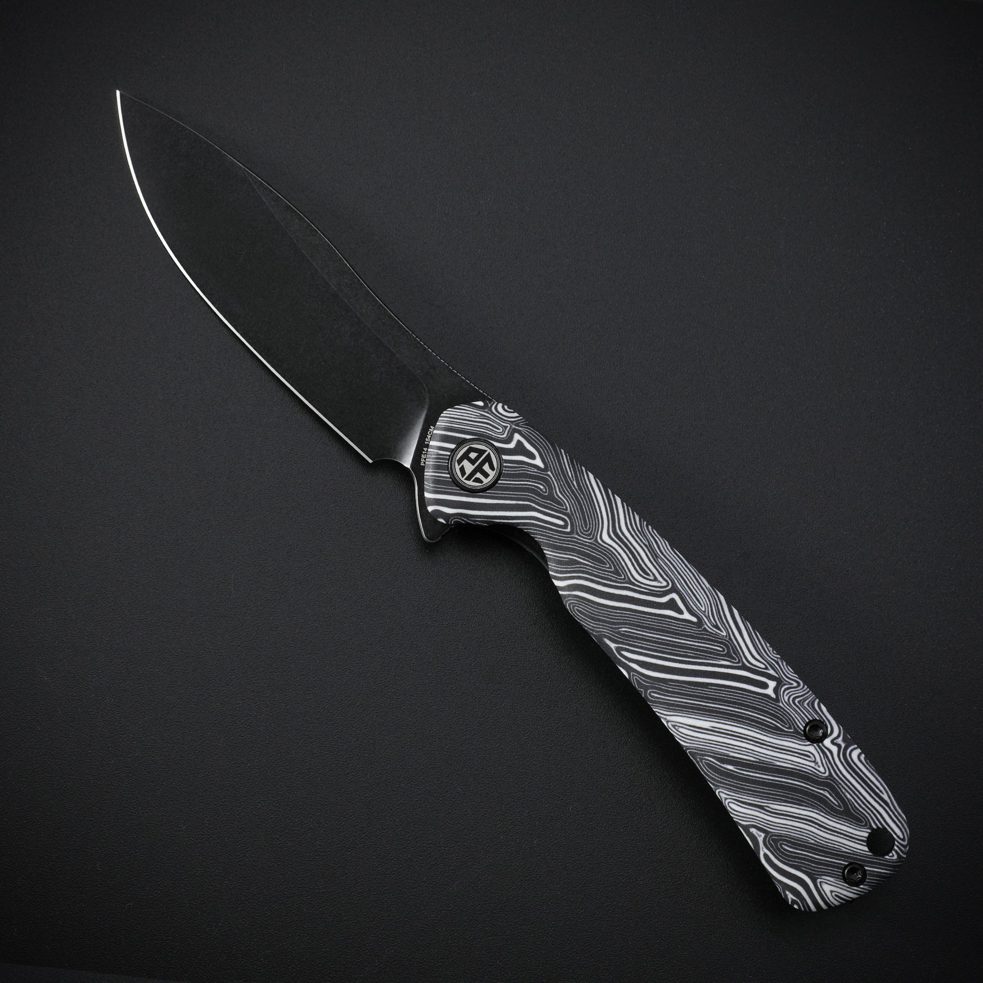 Petrified Fish PFE14 Rogue ,3.43" 154CM Steel Blade, 114g G10 Handle, Flipper Liner lock Folding knife