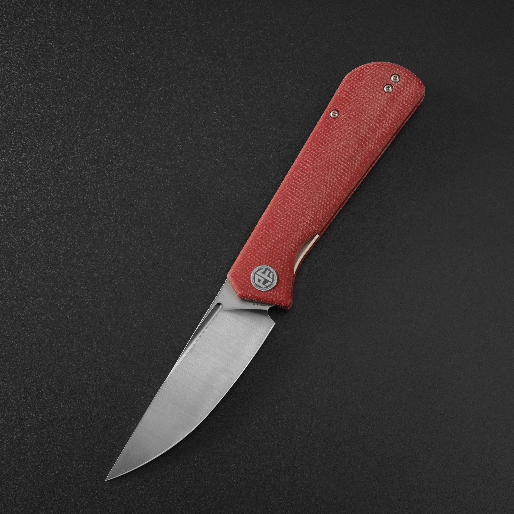 Petrified Fish PFP07 Viking  ,3.62" K110/Damascus Blade, G10/Micarta/Wood Handle Front Flipper Liner lock Folding knife