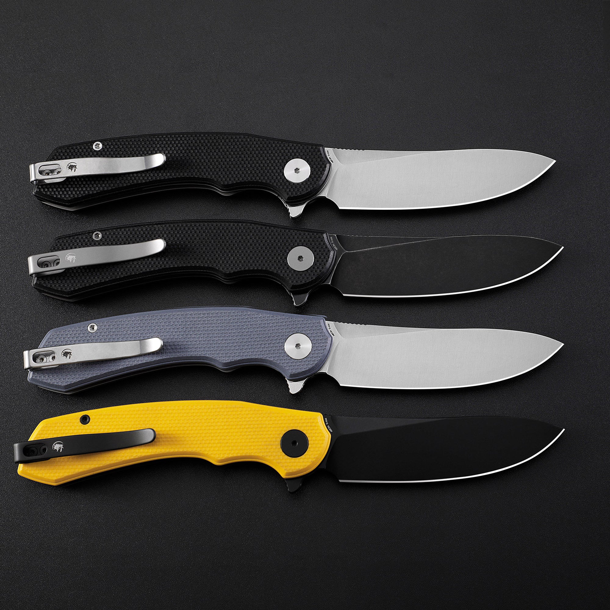 Petrified Fish PFP12- WaterSpout , 3.54" 14C28N Steel Blade, G10 Handle, Flipper Liner lock Folding knife