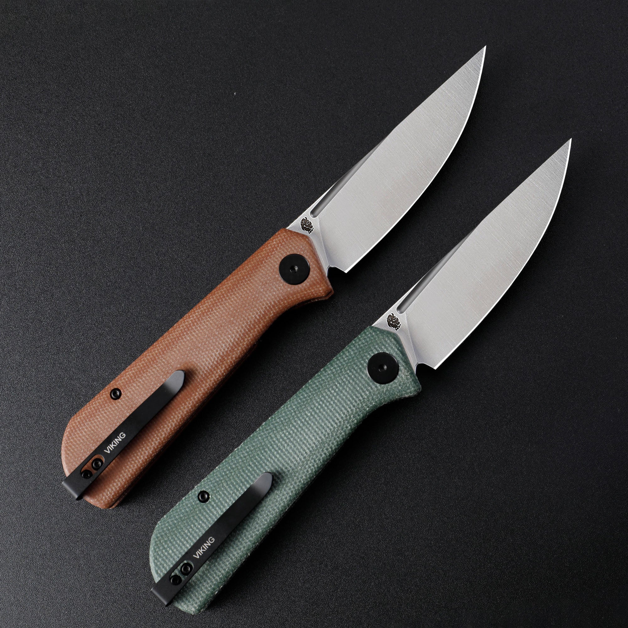 Petrified Fish PFP07 Viking  ,3.62" K110 Satin Blade, 123g G10 Handle Front Flipper Liner lock Folding knife