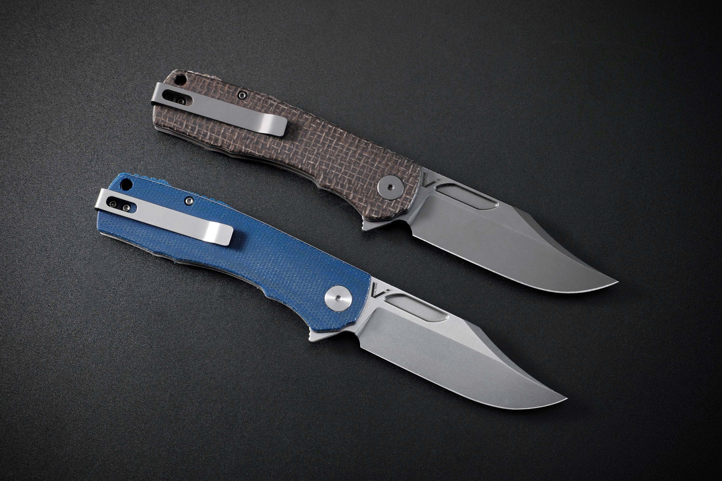 Petrified Fish PFP03 Victor ,3.58" K110 Satin Blade,140g Micarta Handle Flipper Liner lock Folding knife