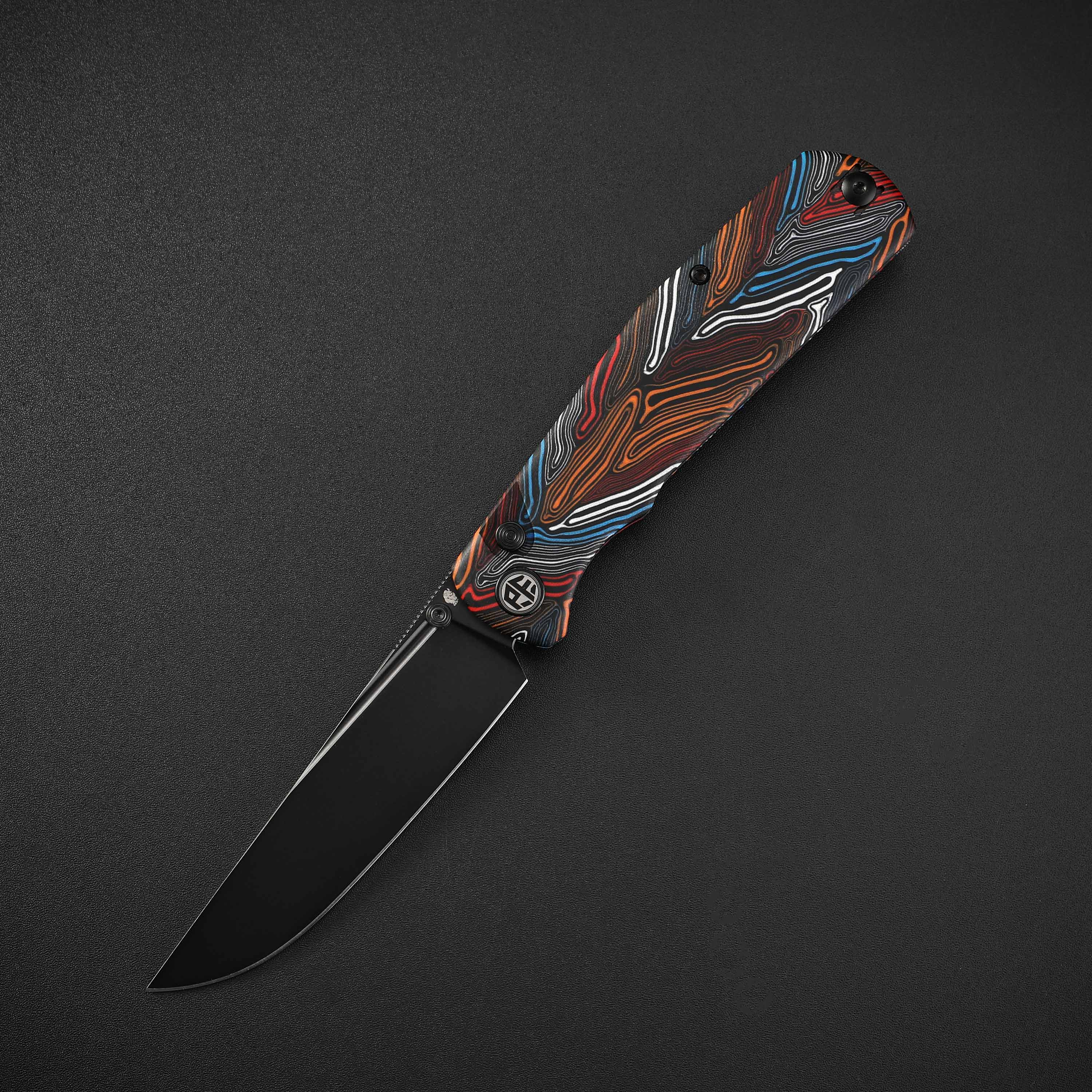 Petrified Fish PFP14 - Lis, 3.90" 10Cr15CoMov Steel Blade, G10 Handle, Button Lock Folding knife