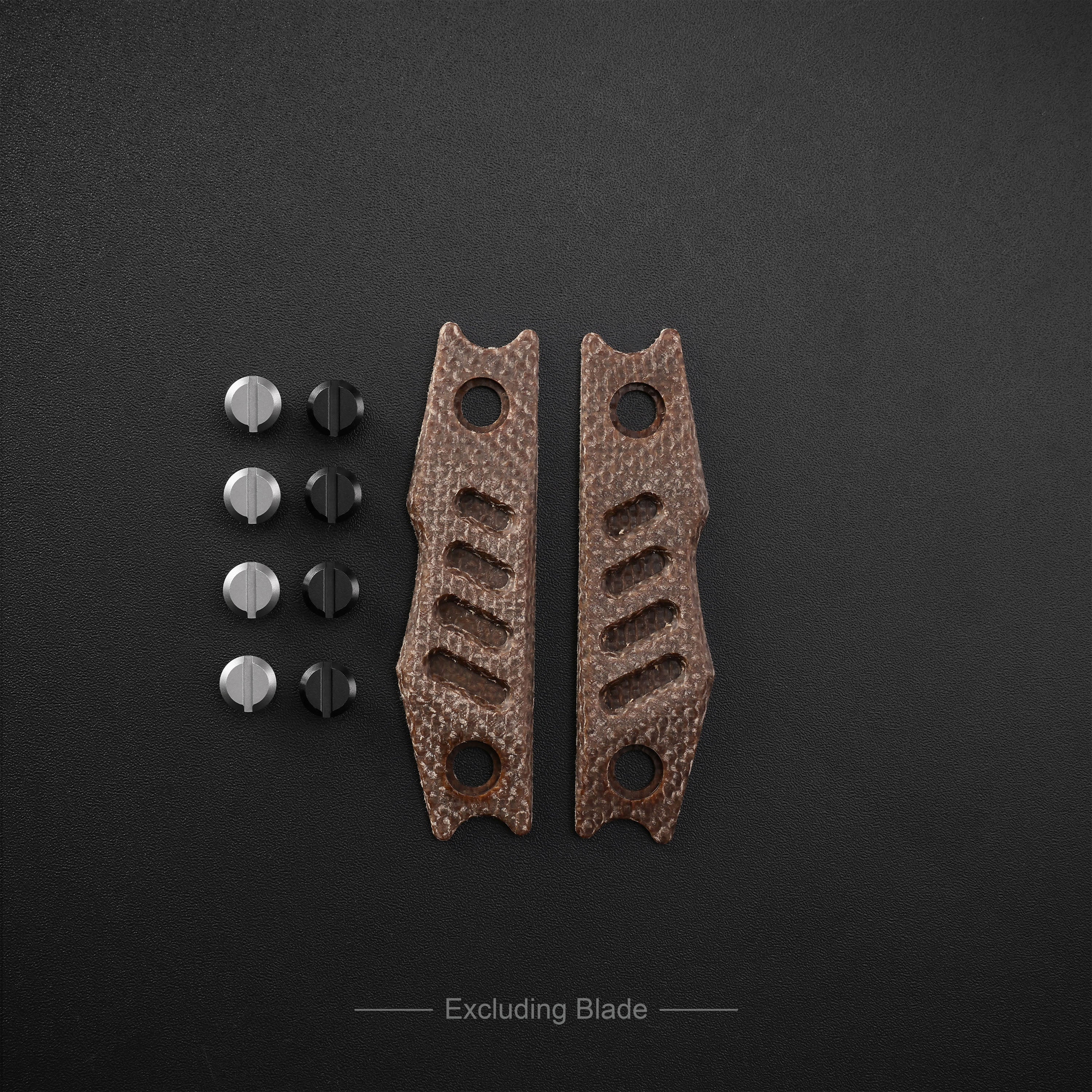 Petrified fish Handle Scale and Kydex Sheath for PFE18-Bison L