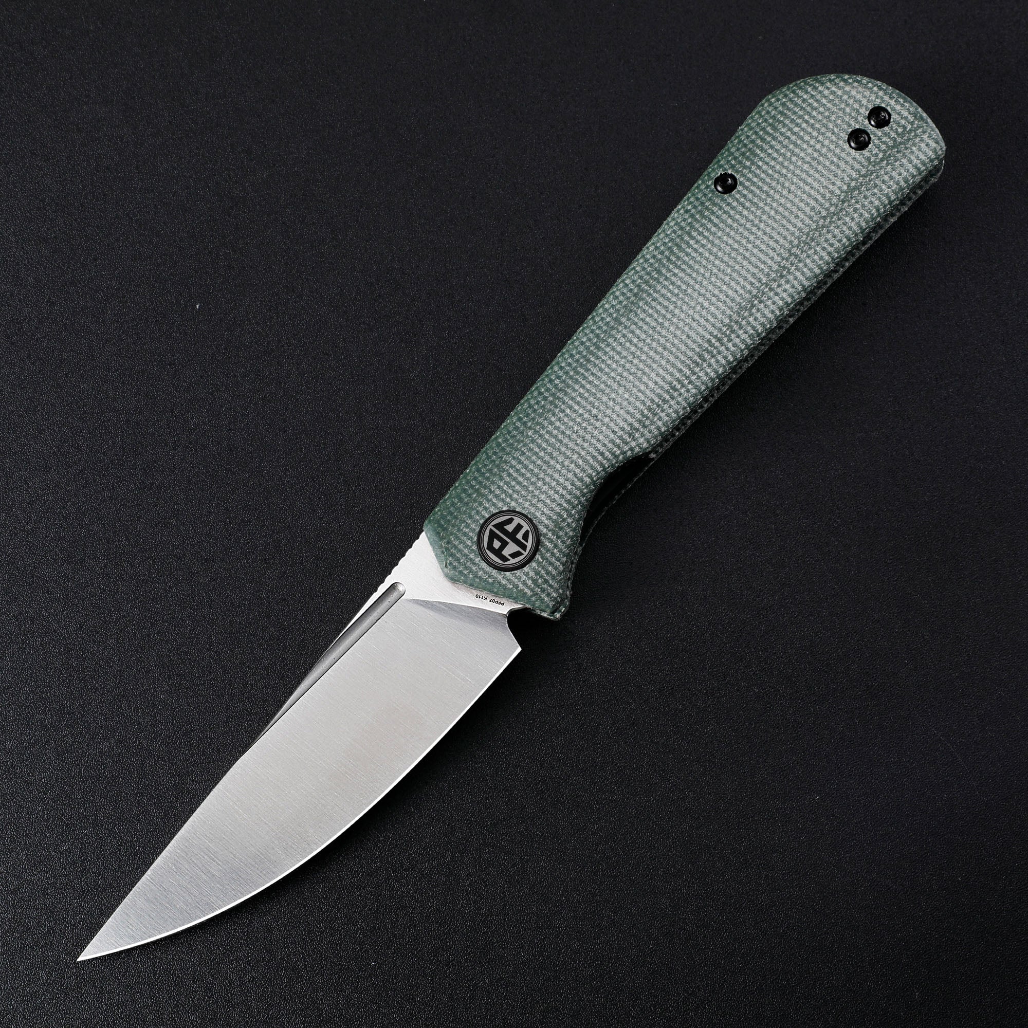 Petrified Fish PFP07 Viking  ,3.62" K110 Satin Blade, 123g G10 Handle Front Flipper Liner lock Folding knife