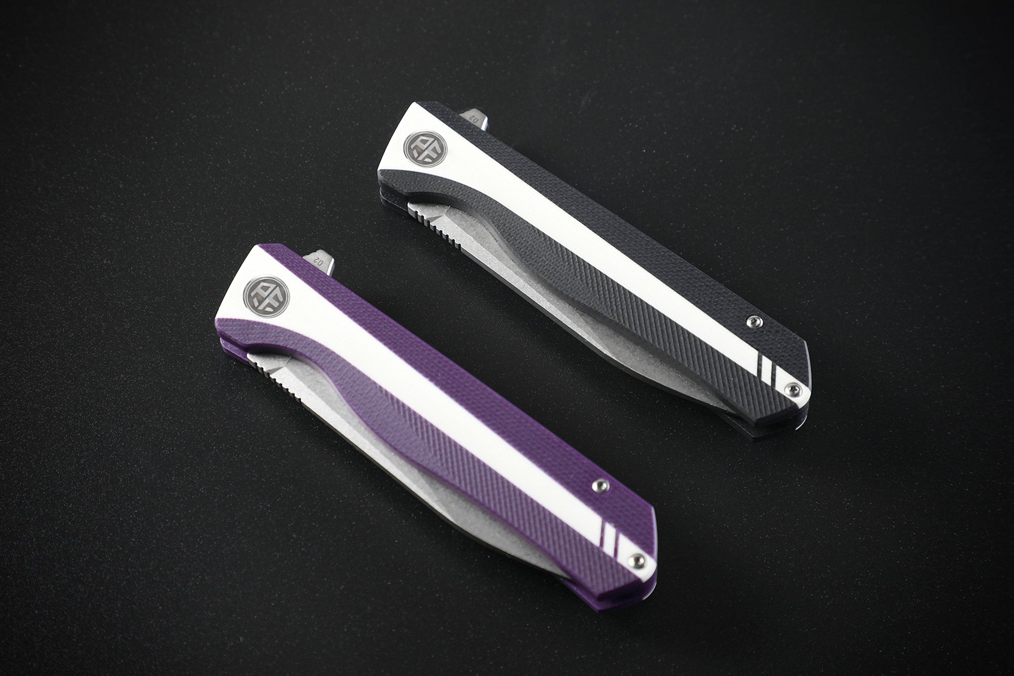 Petrified Fish PF818-Forward,3.54"D2 Steel Blade,G10/Micarta/G10+Carbon Fiber Handle, Flipper Liner lock Folding knife