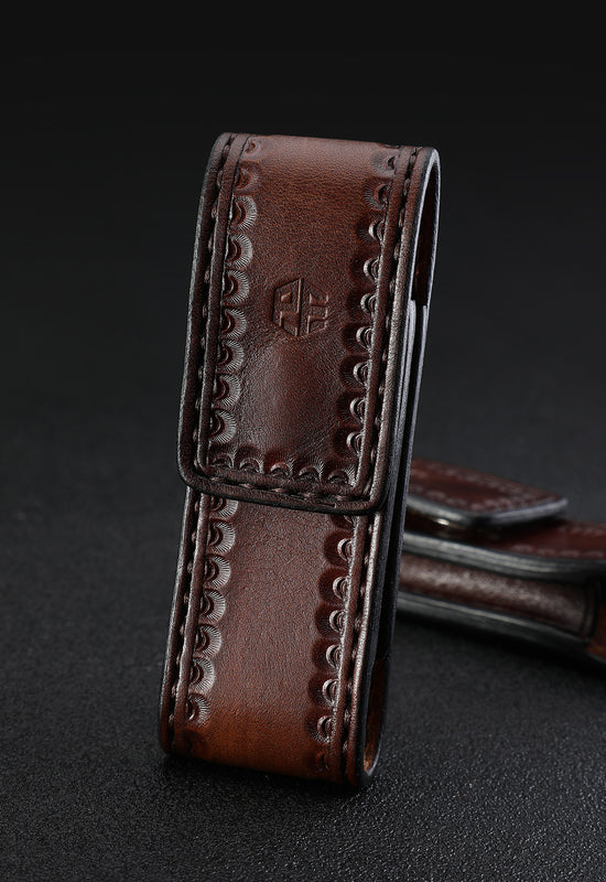 Petrified Fish Knife Leather sheath