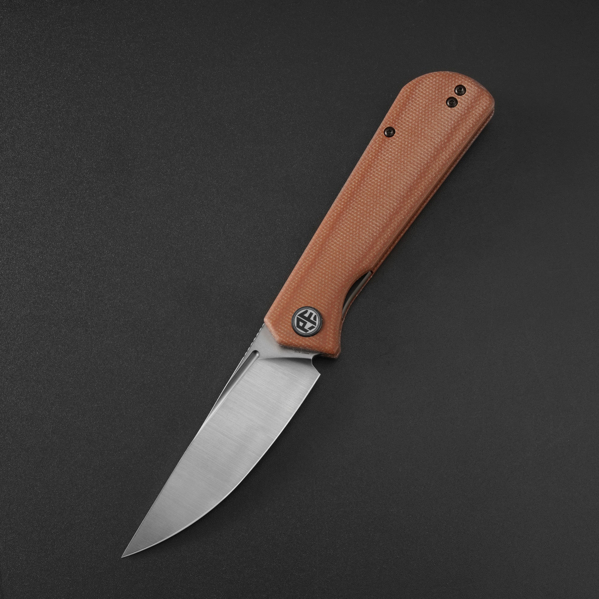 Petrified Fish PFP07 Viking  ,3.62" K110/Damascus Blade, G10/Micarta/Wood Handle Front Flipper Liner lock Folding knife