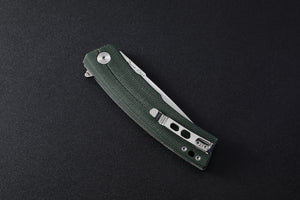 Petrified Fish PFP02 Magazine,3.66“ D2 Satin Blade，G10/Micarta/Carbon Fiber 145g folding Kinfe