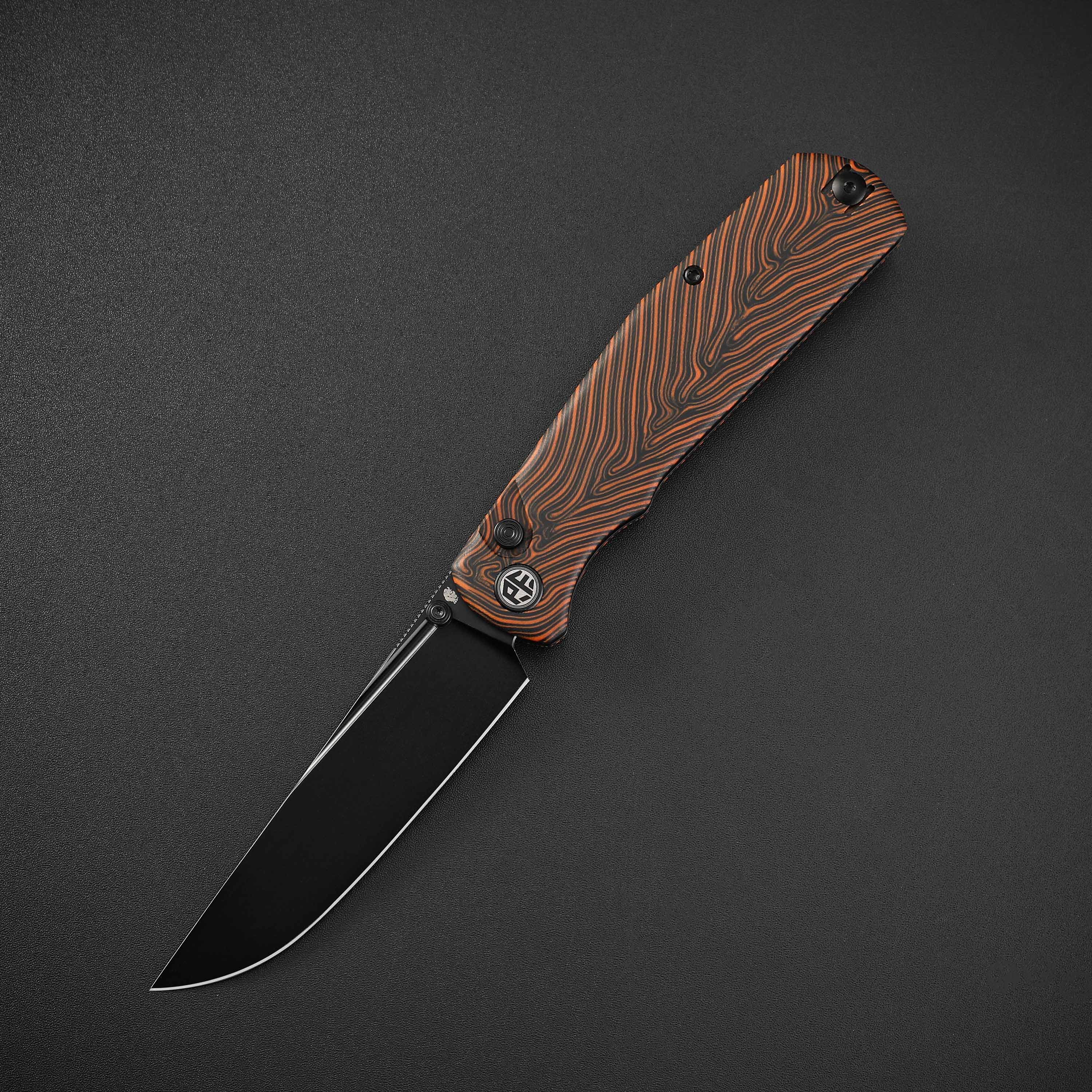 Petrified Fish PFP14 - Lis, 3.90" 10Cr15CoMov Steel Blade, G10 Handle, Button Lock Folding knife