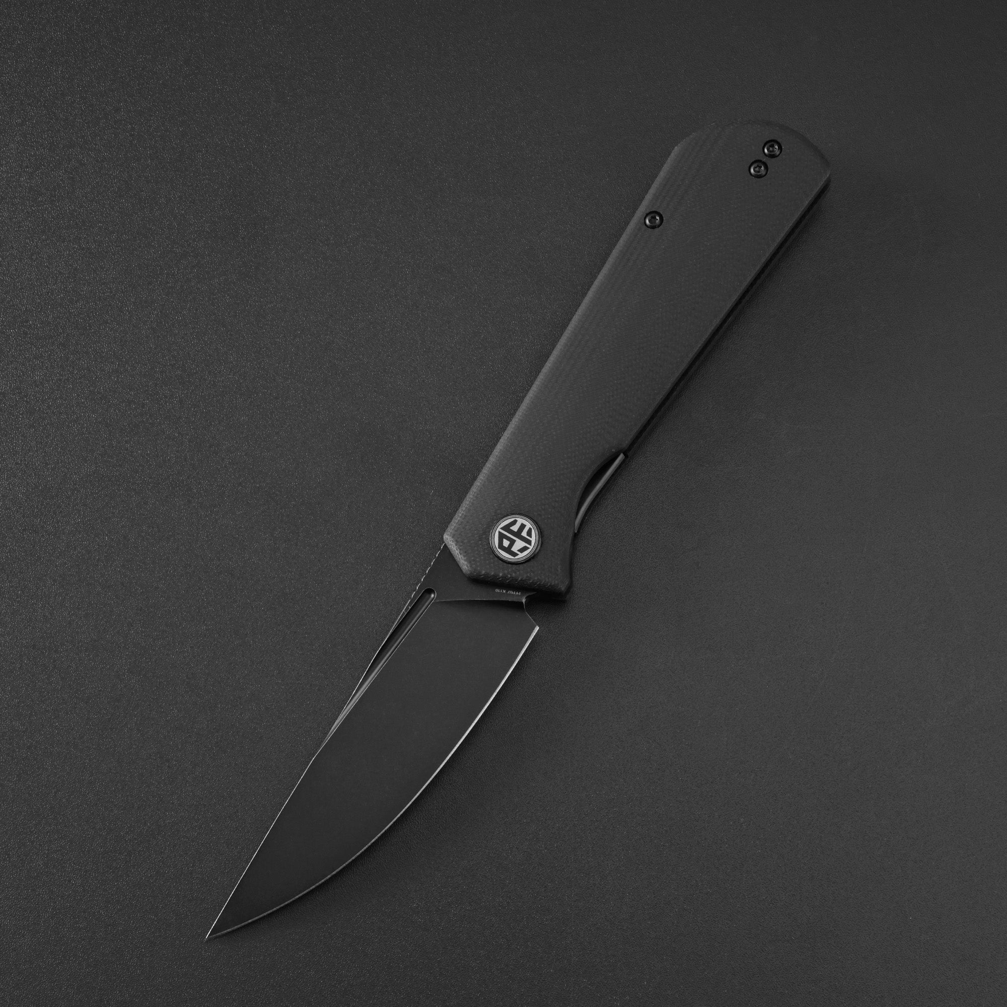 Petrified Fish PFP07 Viking  ,3.62" K110/Damascus Blade, G10/Micarta/Wood Handle Front Flipper Liner lock Folding knife