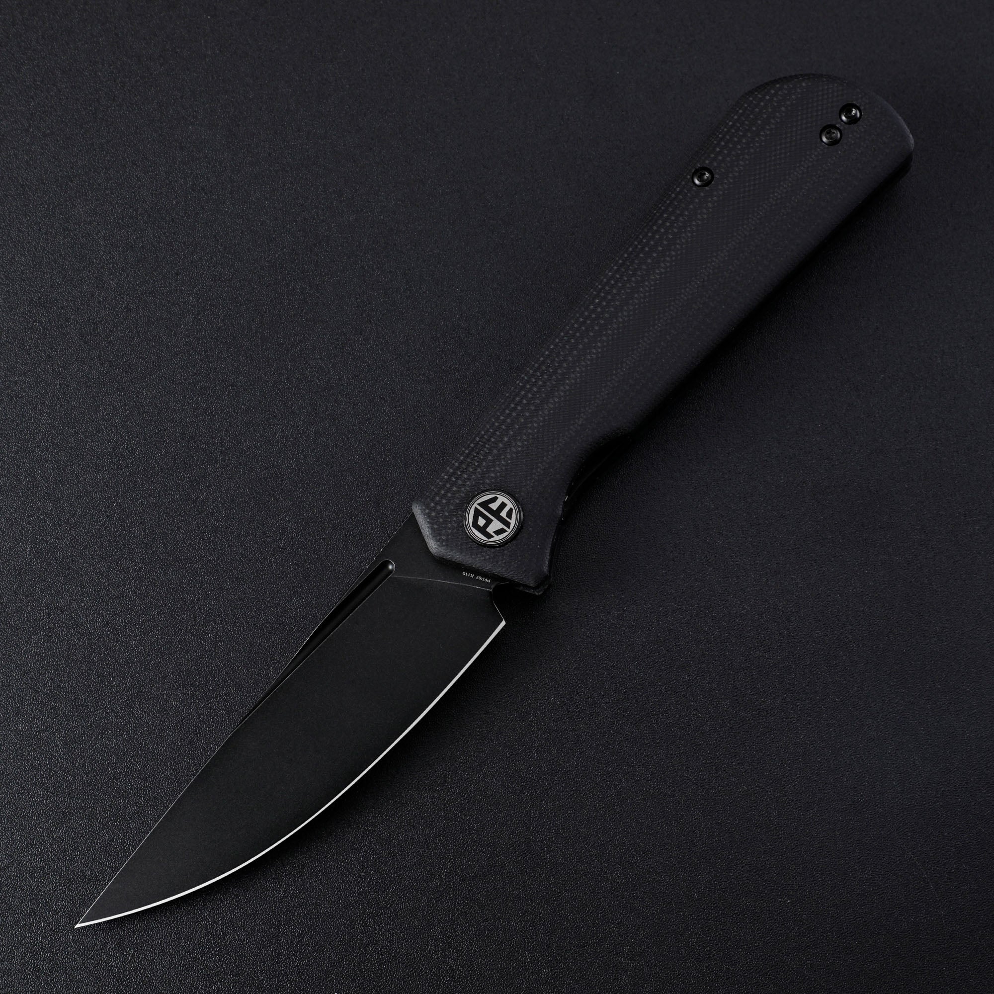 Petrified Fish PFP07 Viking  ,3.62" K110 Satin Blade, 123g G10 Handle Front Flipper Liner lock Folding knife