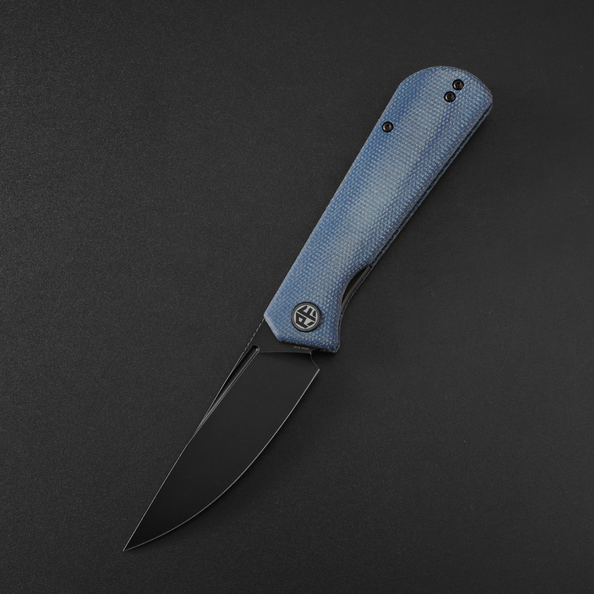 Petrified Fish PFP07 Viking  ,3.62" K110/Damascus Blade, G10/Micarta/Wood Handle Front Flipper Liner lock Folding knife