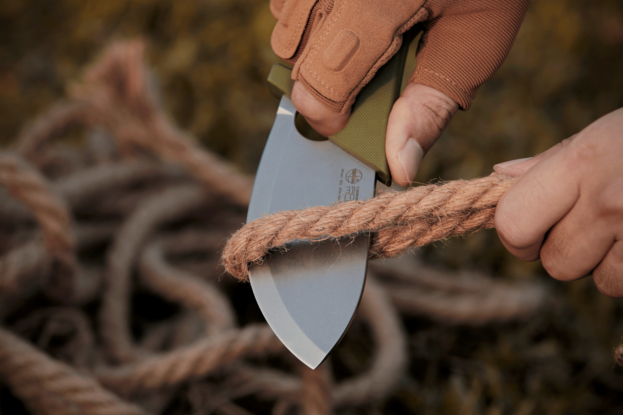 Petrified Fish PFH01 EEL , 3.46" 9CR18MOV Steel Blade, G10 Handle, Multifunctional Fixed Blade knife