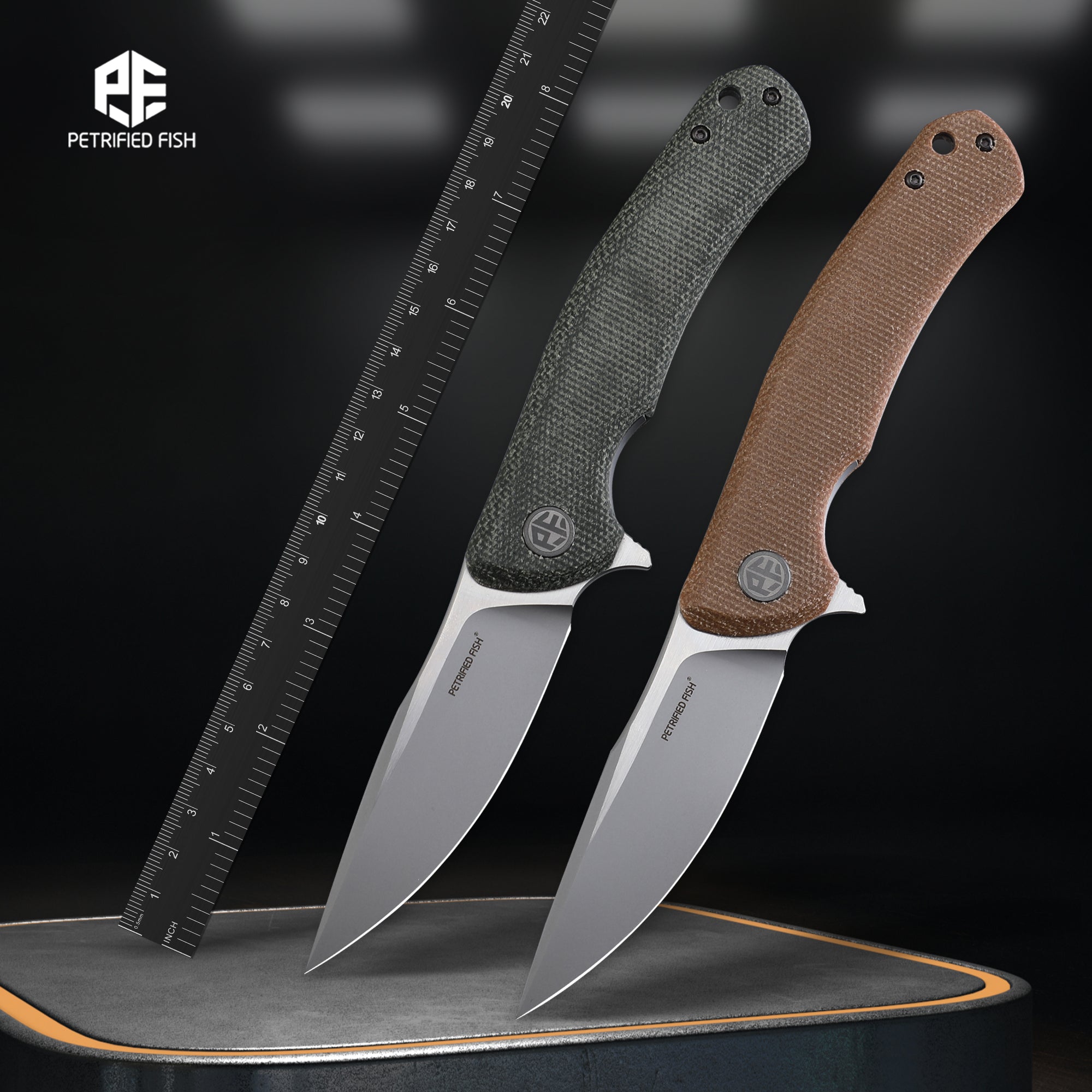 Petrified Fish PF949 Warrior Flipper Knife Carbon Fiber With G10 Handle (90mm K110)