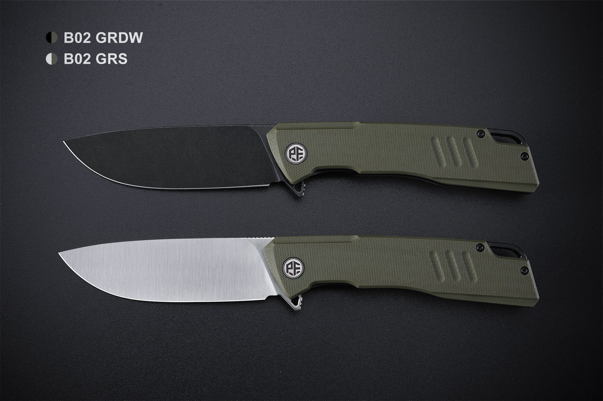 Petrified Fish PFB02 Loco ,3.70" D2 Satin Blade, 150g G10 Handle Flipper Liner lock Folding knife