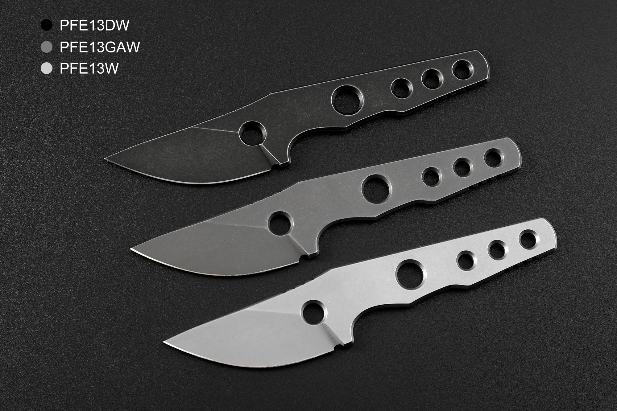 Petrified Fish PFE13 Bison ,2.4" 14C28N Stonewashed Blade, 71.5g Skeleton knife