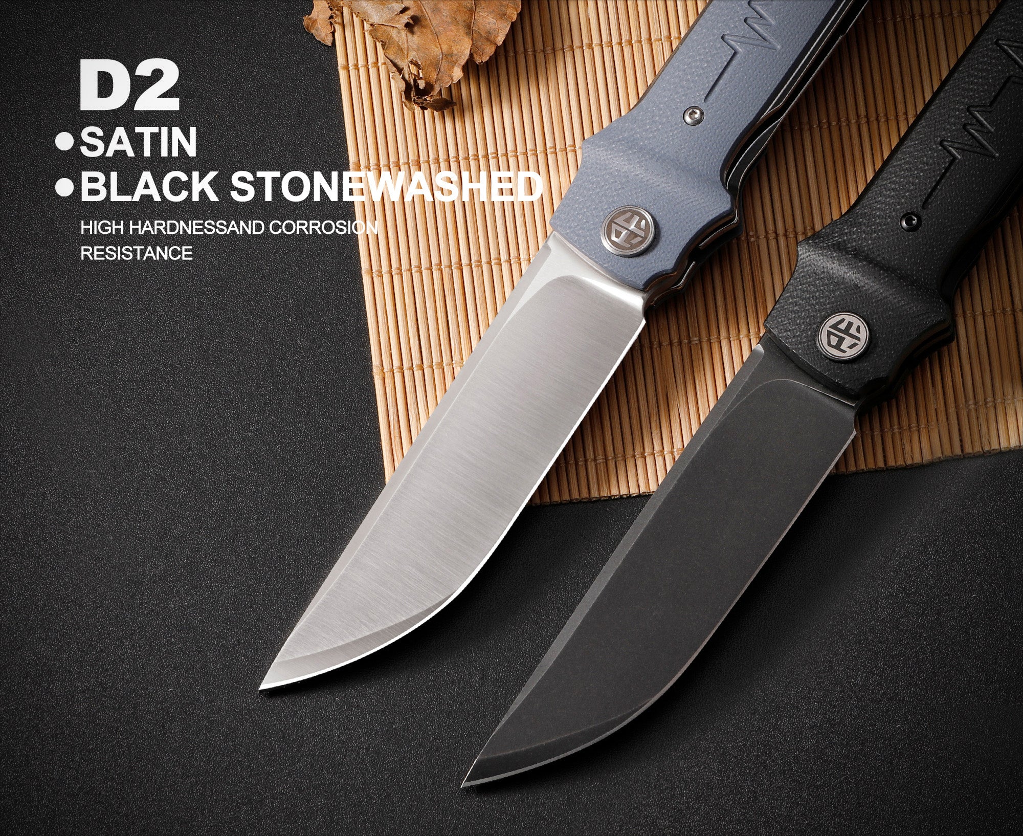 Petrified Fish PFB04 Tena , 3.82" D2 Steel Blade, G10 Handle, Front Flipper Liner lock Folding knife