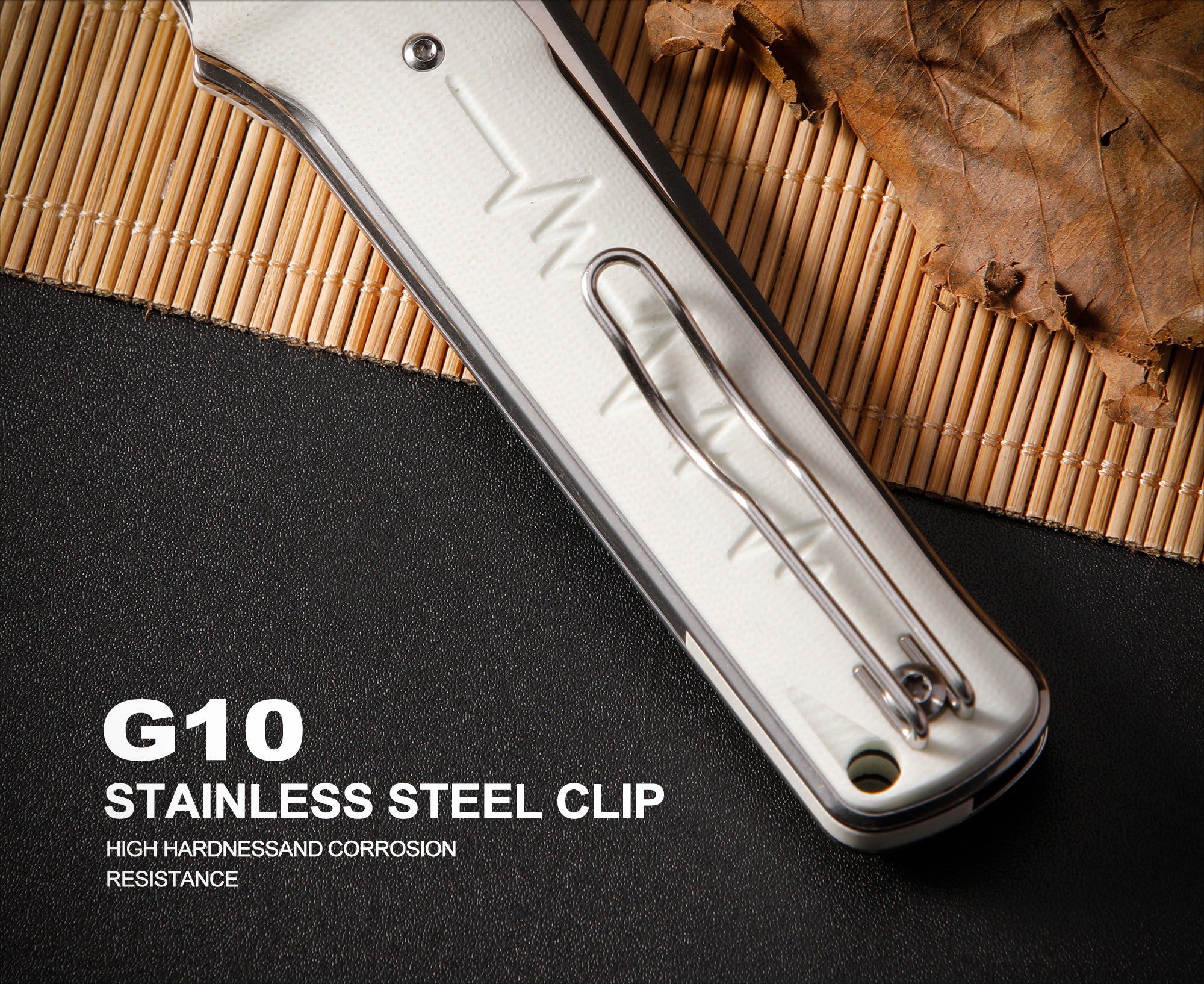 Petrified Fish PFB04 Tena , 3.82" D2 Steel Blade, G10 Handle, Front Flipper Liner lock Folding knife