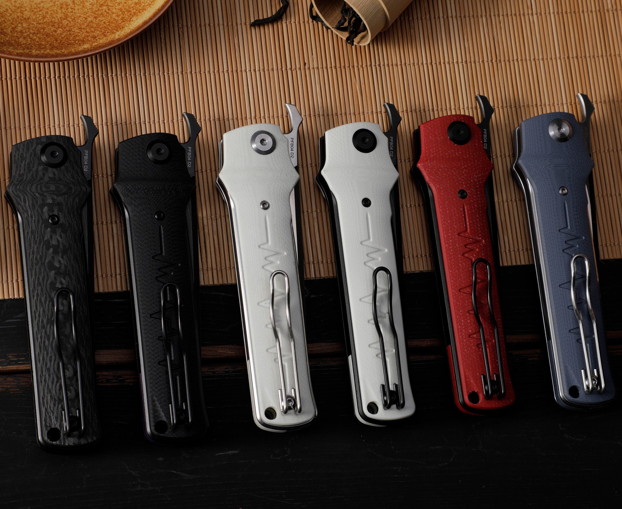 Petrified Fish PFB04 Tena , 3.82" D2 Steel Blade, G10 Handle, Front Flipper Liner lock Folding knife