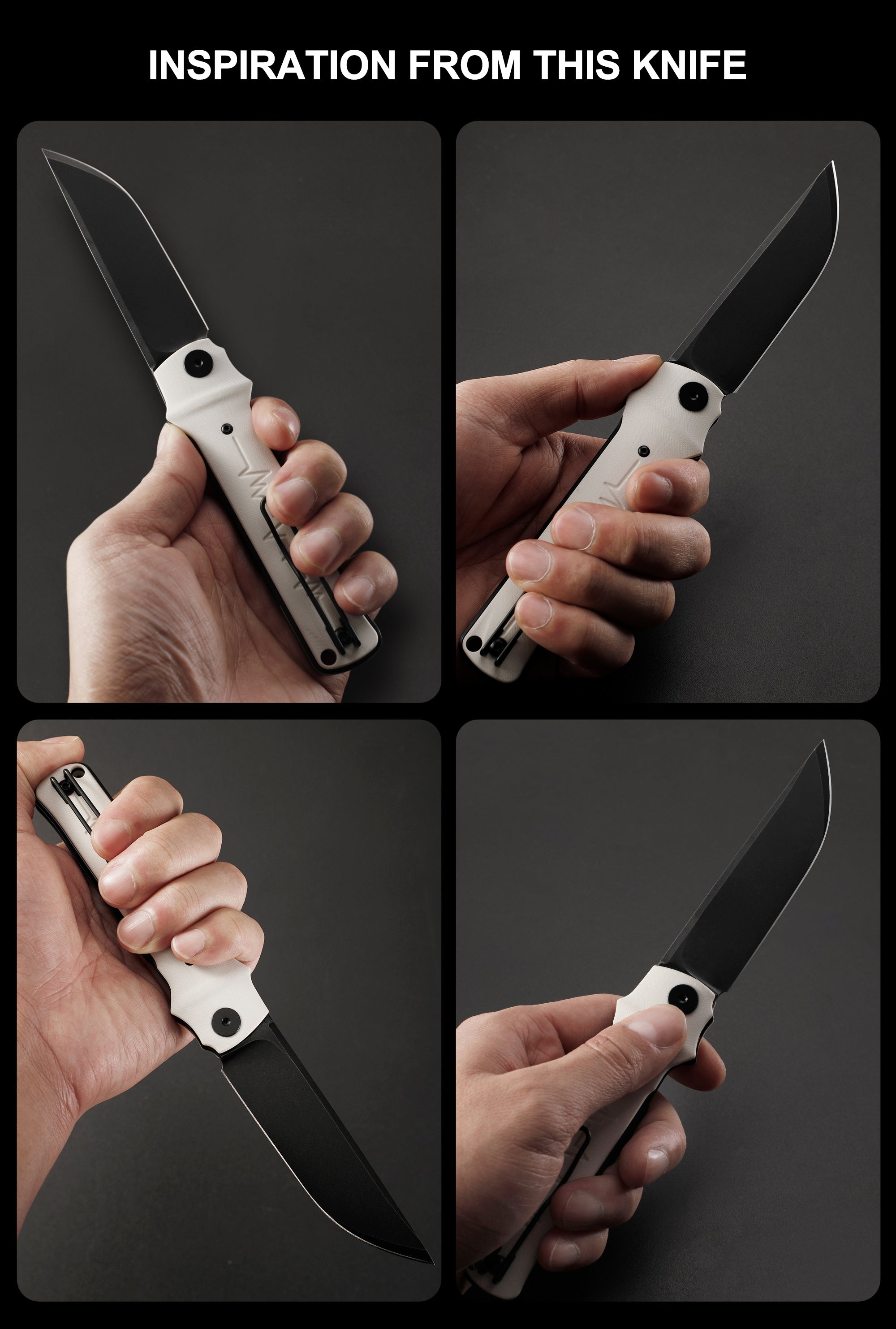 Petrified Fish PFB04 Tena , 3.82" D2 Steel Blade, G10 Handle, Front Flipper Liner lock Folding knife