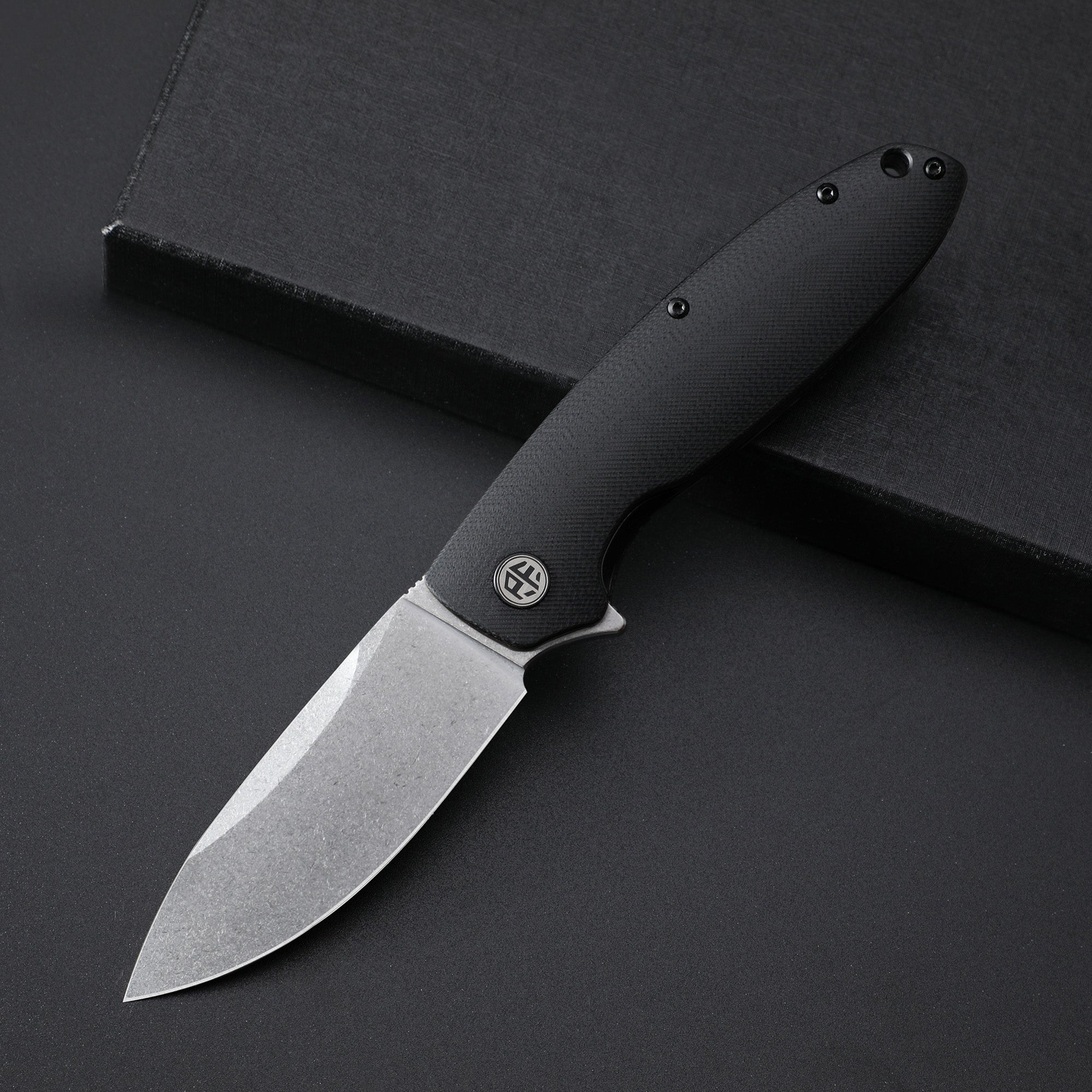 Petrified Fish PFB01 Terra ,3.54" D2 Blade, Gmascus/G10/Micarta Handle Flipper Liner lock Folding knife