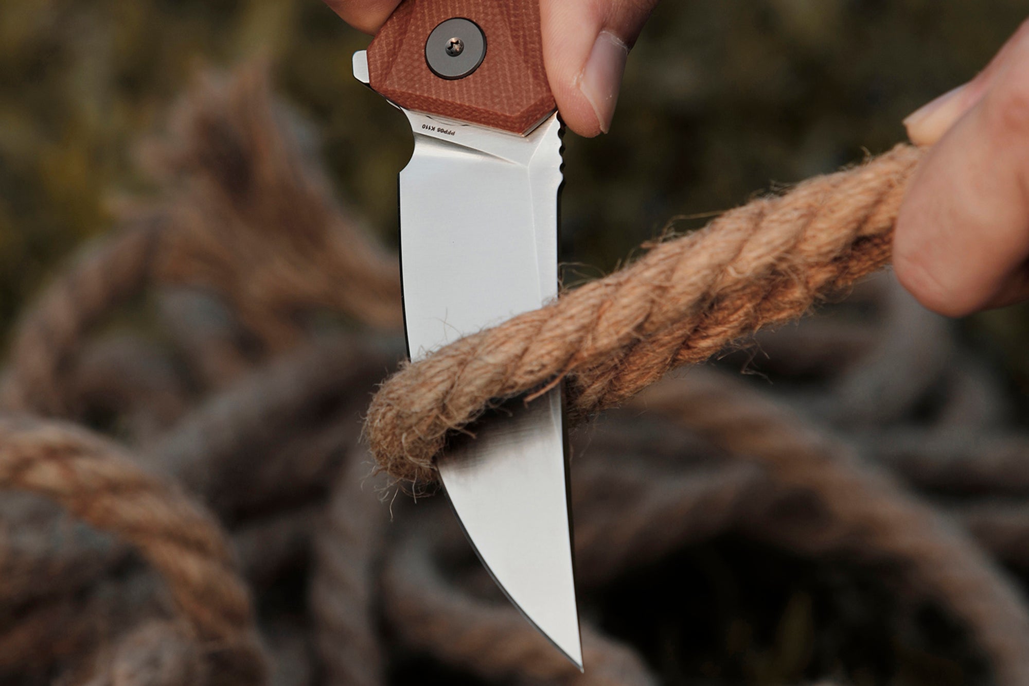 Petrified Fish PFP05 Deepsea ,3.66” K110 Blade,Carbon fiber/Micarta/Carbon fiber&G10 Handle Flipper Liner lock Folding knife